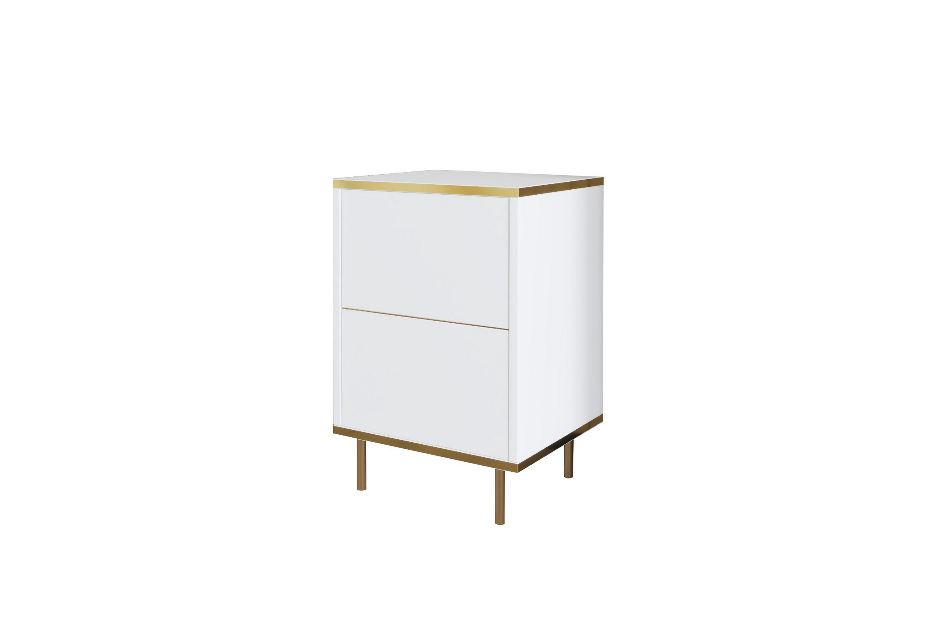 Sängbord Imaj 40 cm Vit/Guld