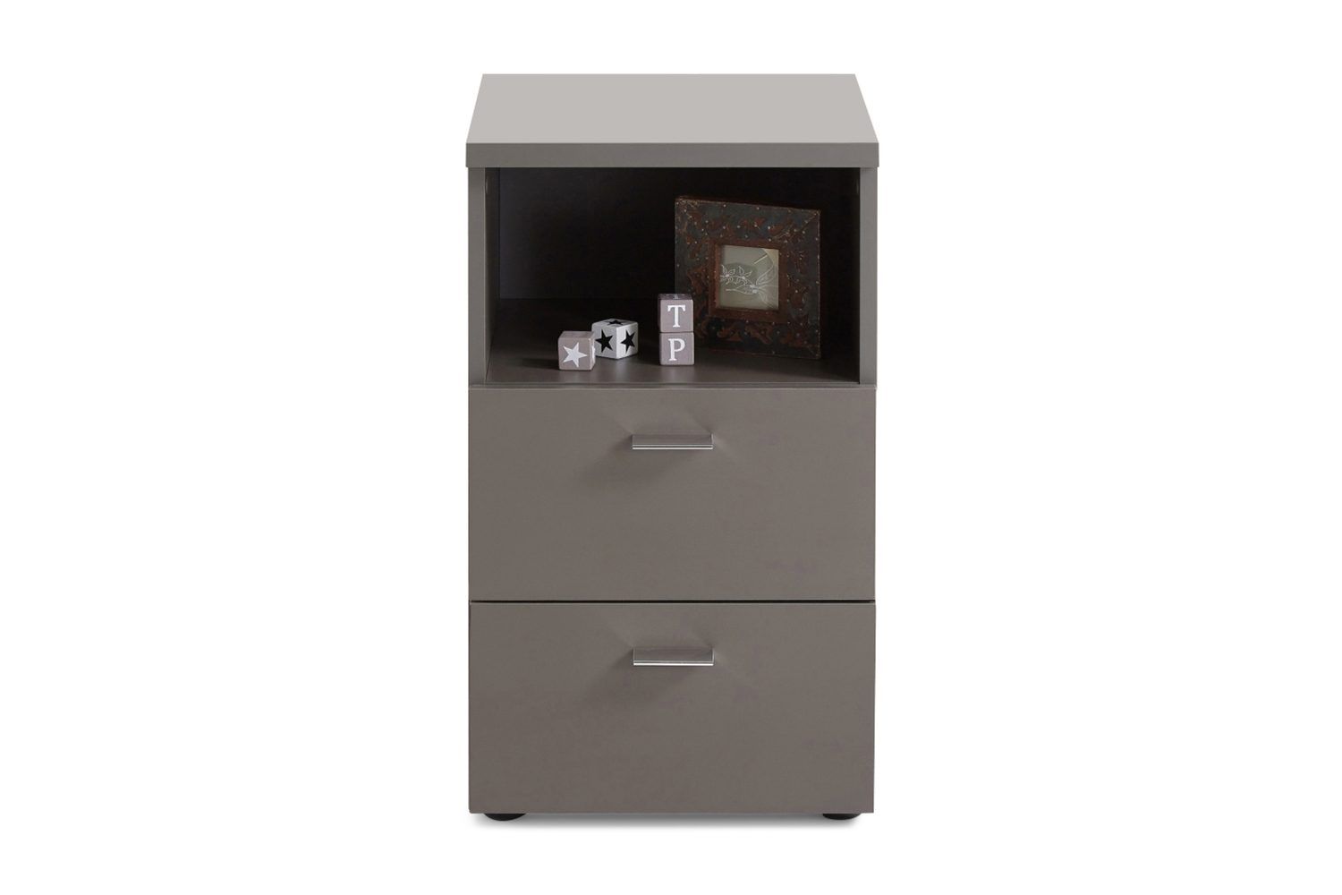 Colima S&auml;ngbord 35 cm med F&ouml;rvaring 2 L&aring;dor + Hylla - Gr&aring;