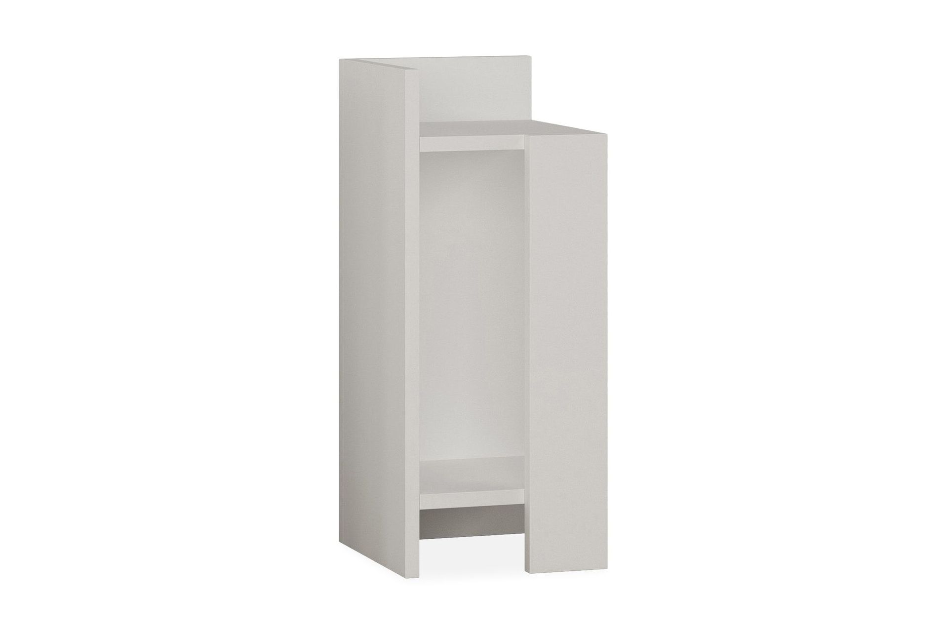 Decorta Sängbord 27 cm med Förvaring Hyllor + Luckor - Vit