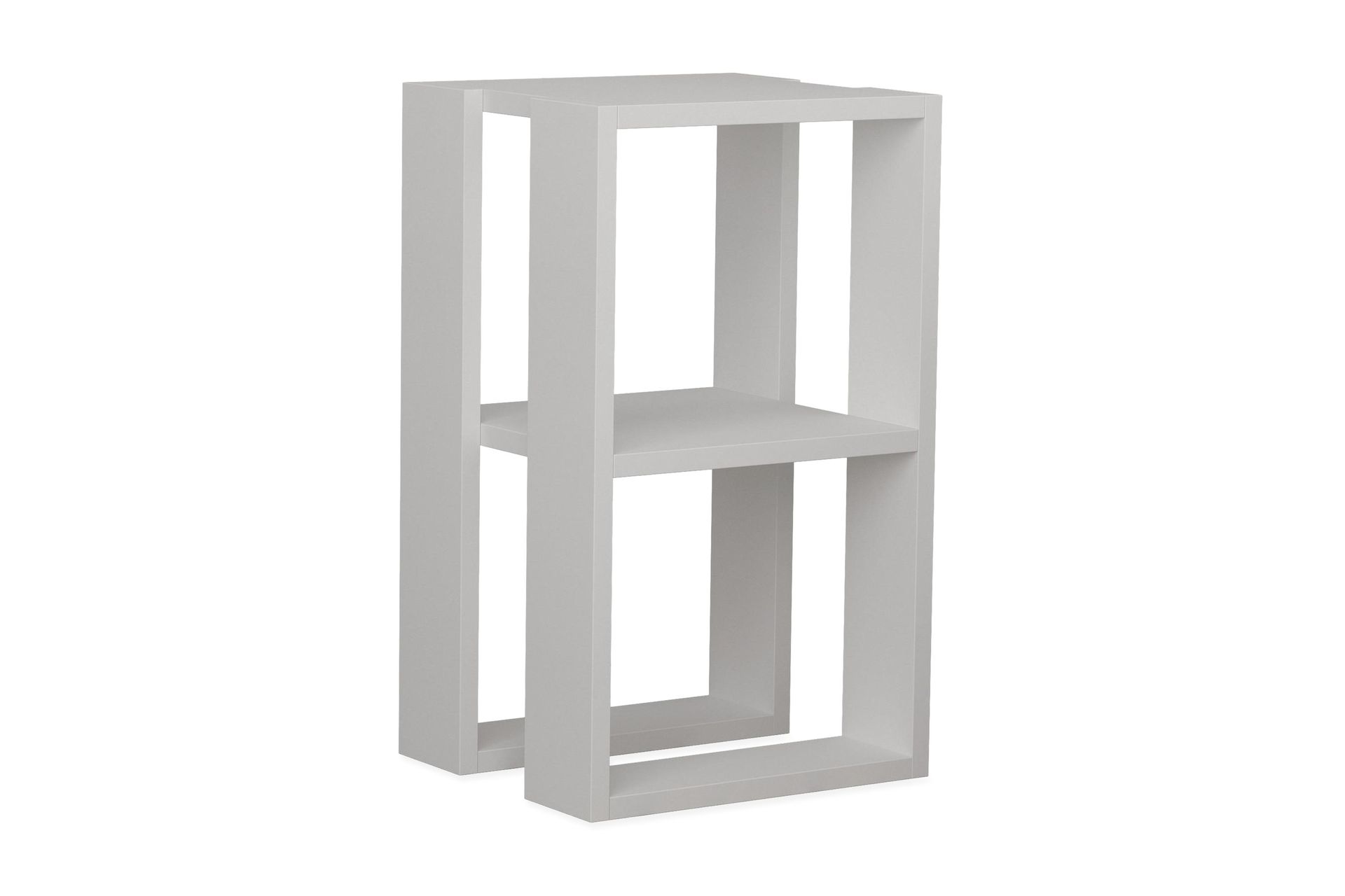 Homitis Sängbord 30 cm med Förvaring Hylla - Vit