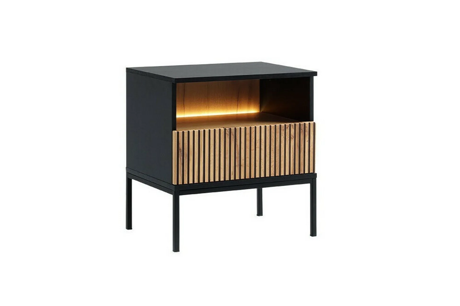 klinkerville sängbord 54 cm - svart