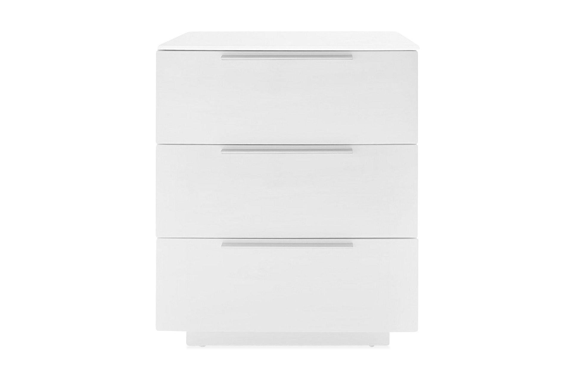 Nola S&auml;ngbord 50 cm med F&ouml;rvaring 3 L&aring;dor - Vit