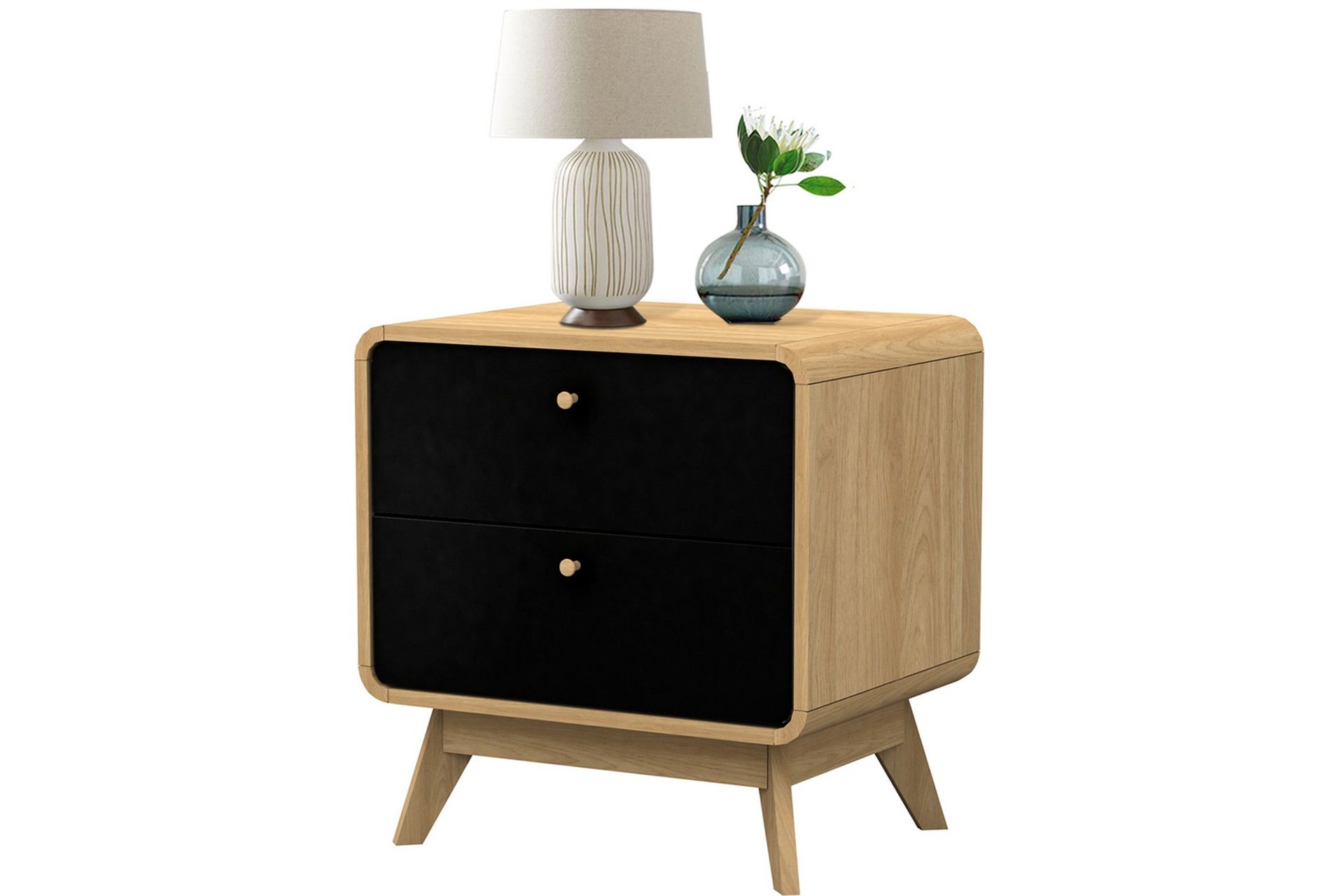 Olivet S&auml;ngbord 51 cm - Natur/Svart