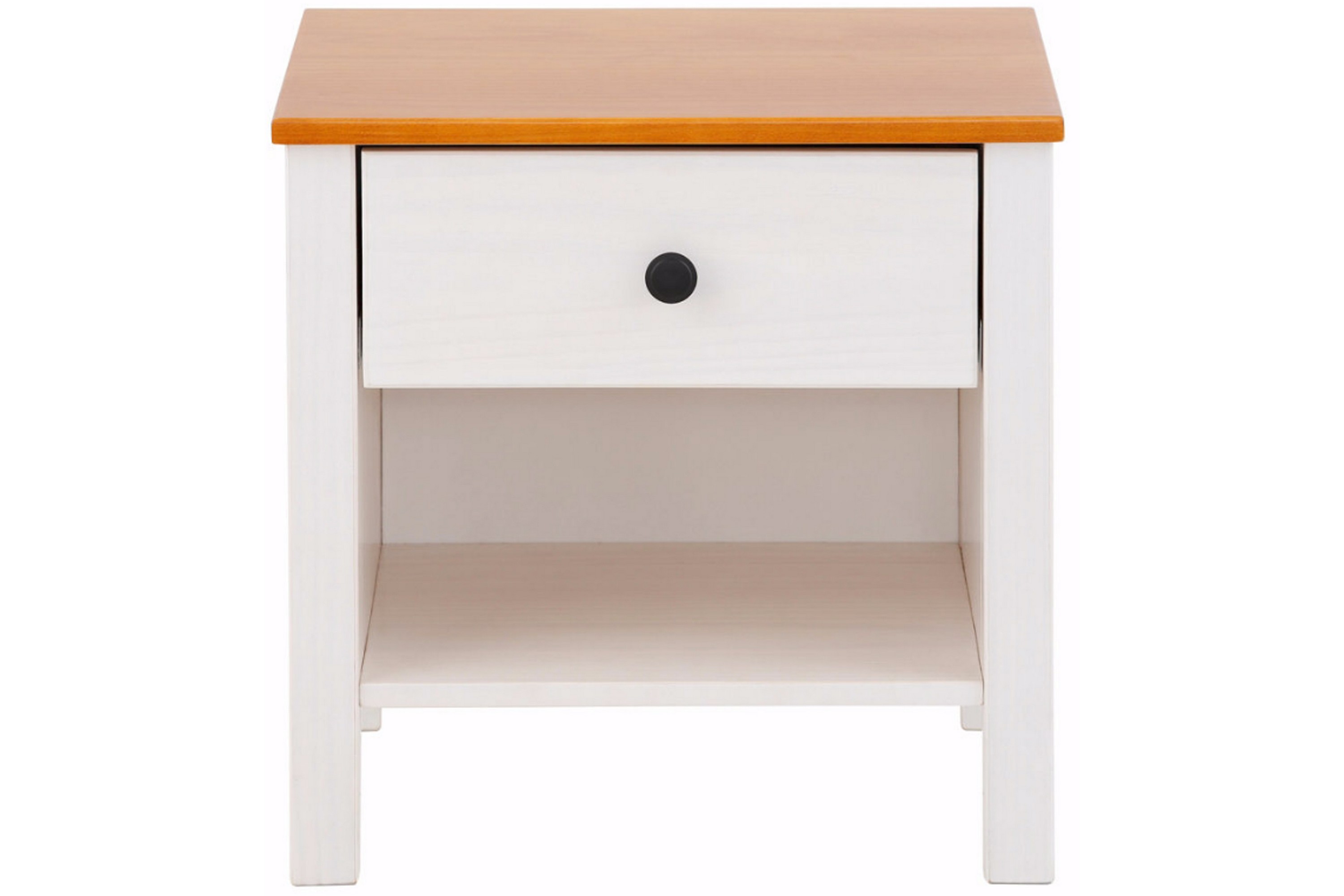 Sängbord Albertville 43 cm Vit/Gul
