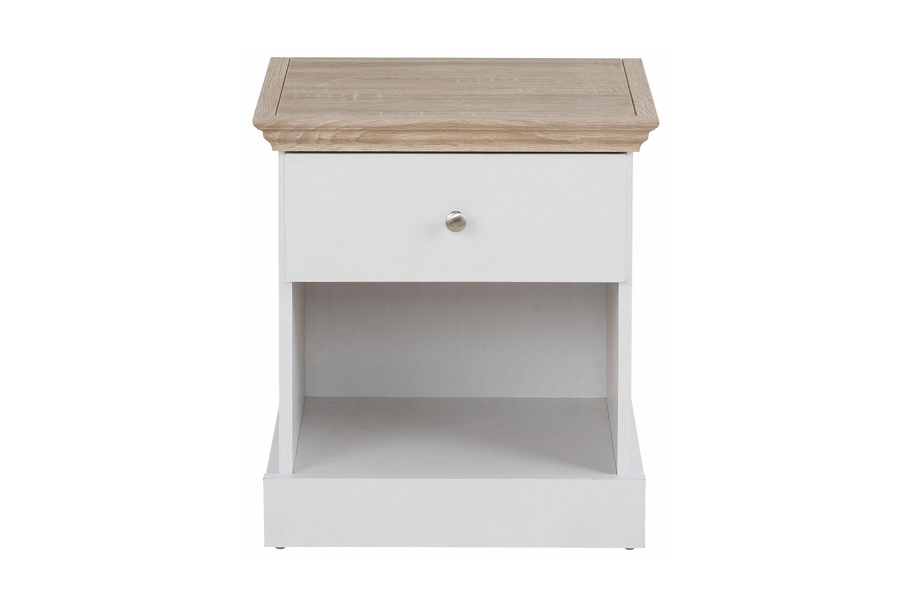 Sängbord Borgela 45 cm VitBrun