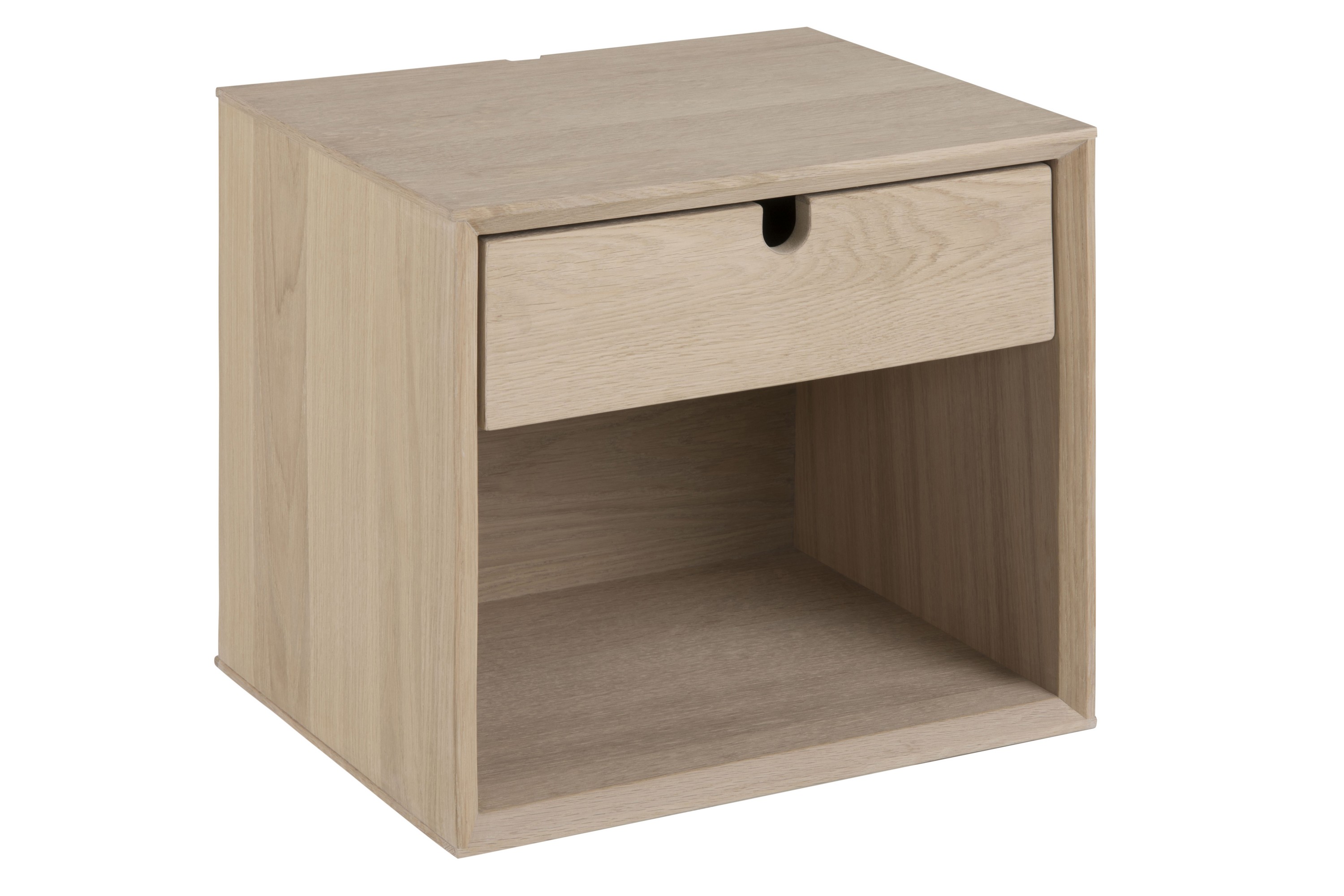 Sängbord Century 37 cm Hög med Förvaring Låda Beige
