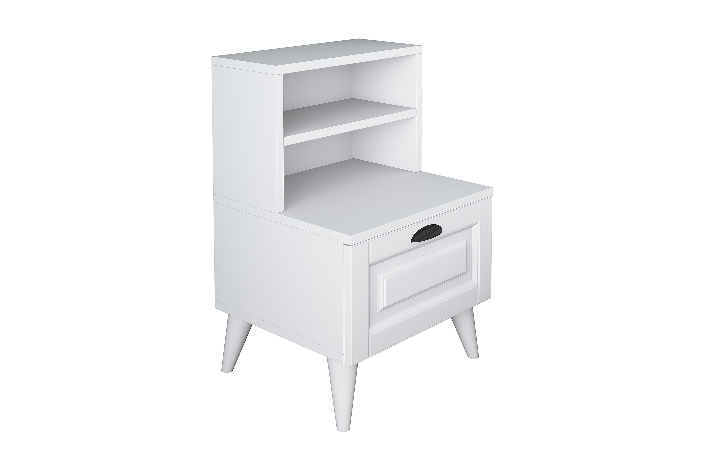 sängbord glanhon 45 cm - vit