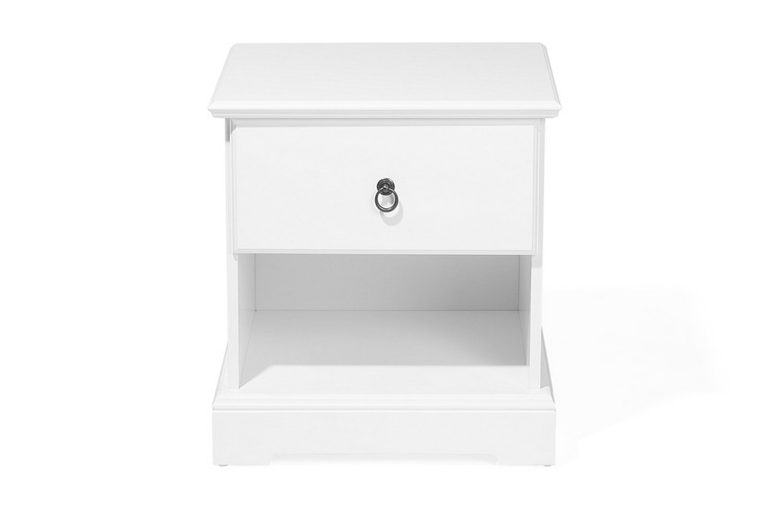 Sängbord Hevingham 48 cm med Förvaring Låda Hylla Vit