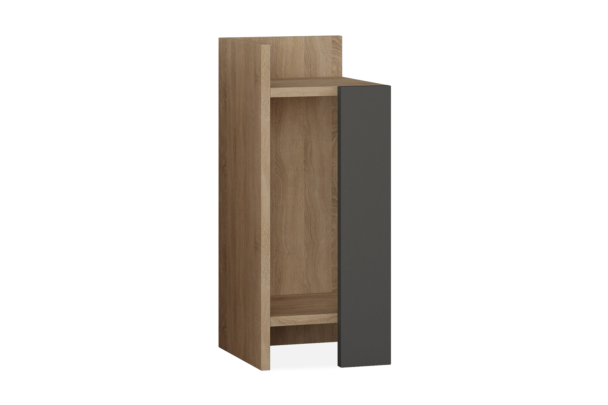 Sängbord Lutchan 27 cm Ekfärg/Mörkgrå