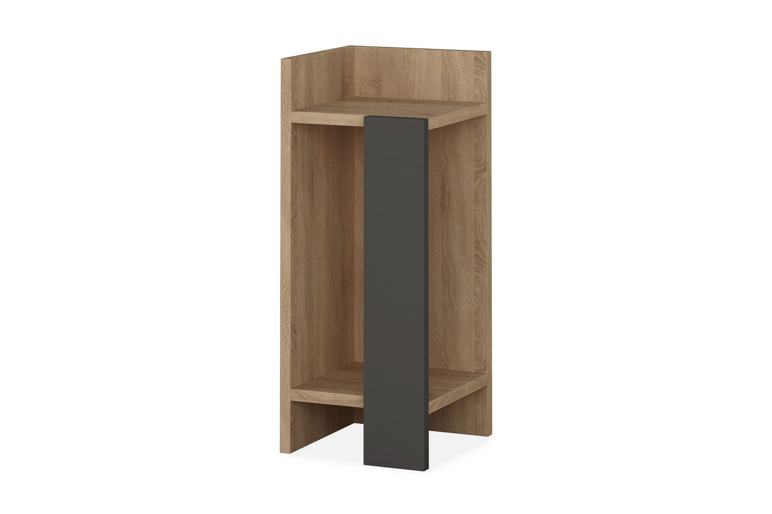 Sängbord Lutchan 27 cm med Förvaring Hyllor Vänster GråBrun