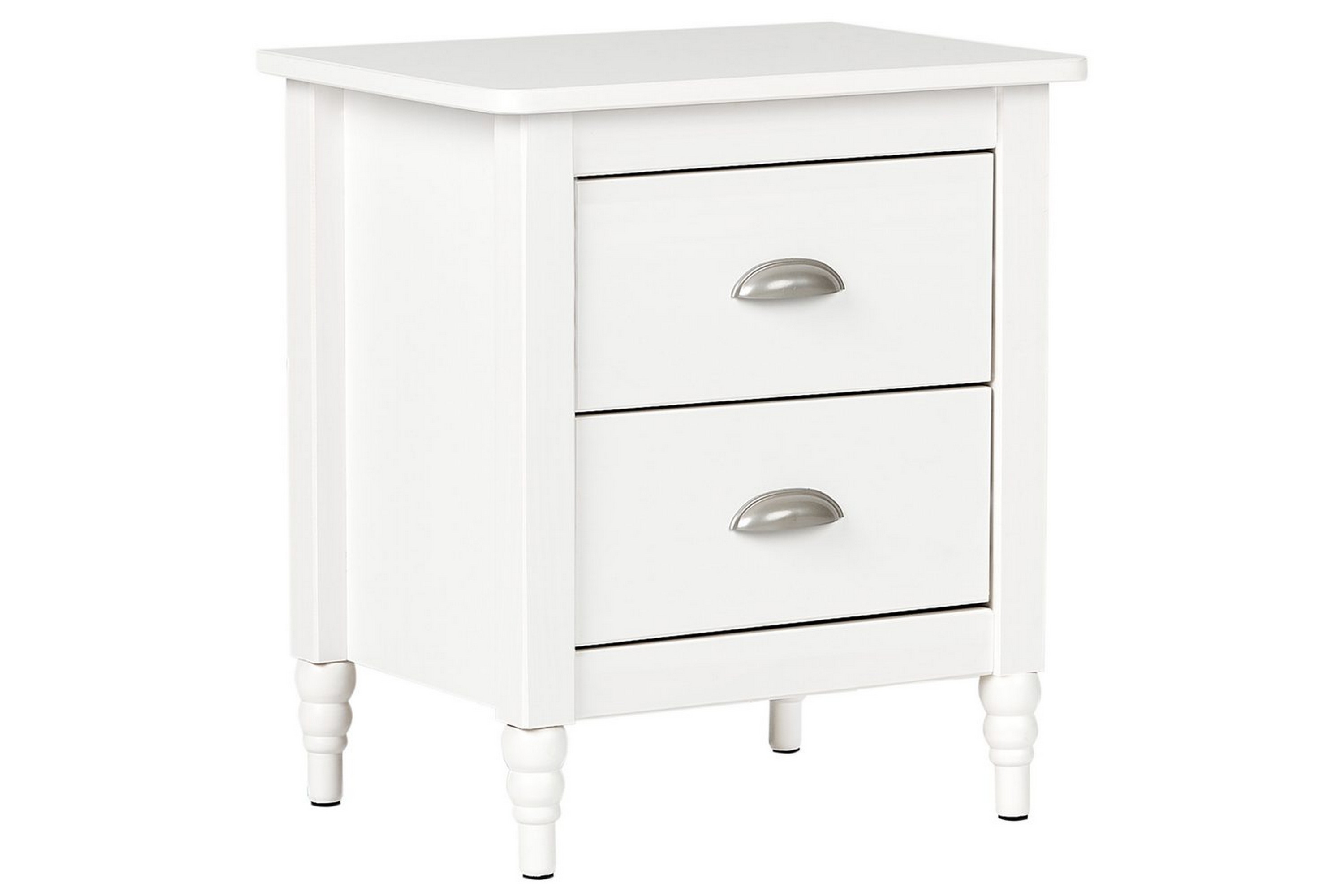 Sängbord Shillington Vit, Silver Vit, Silver