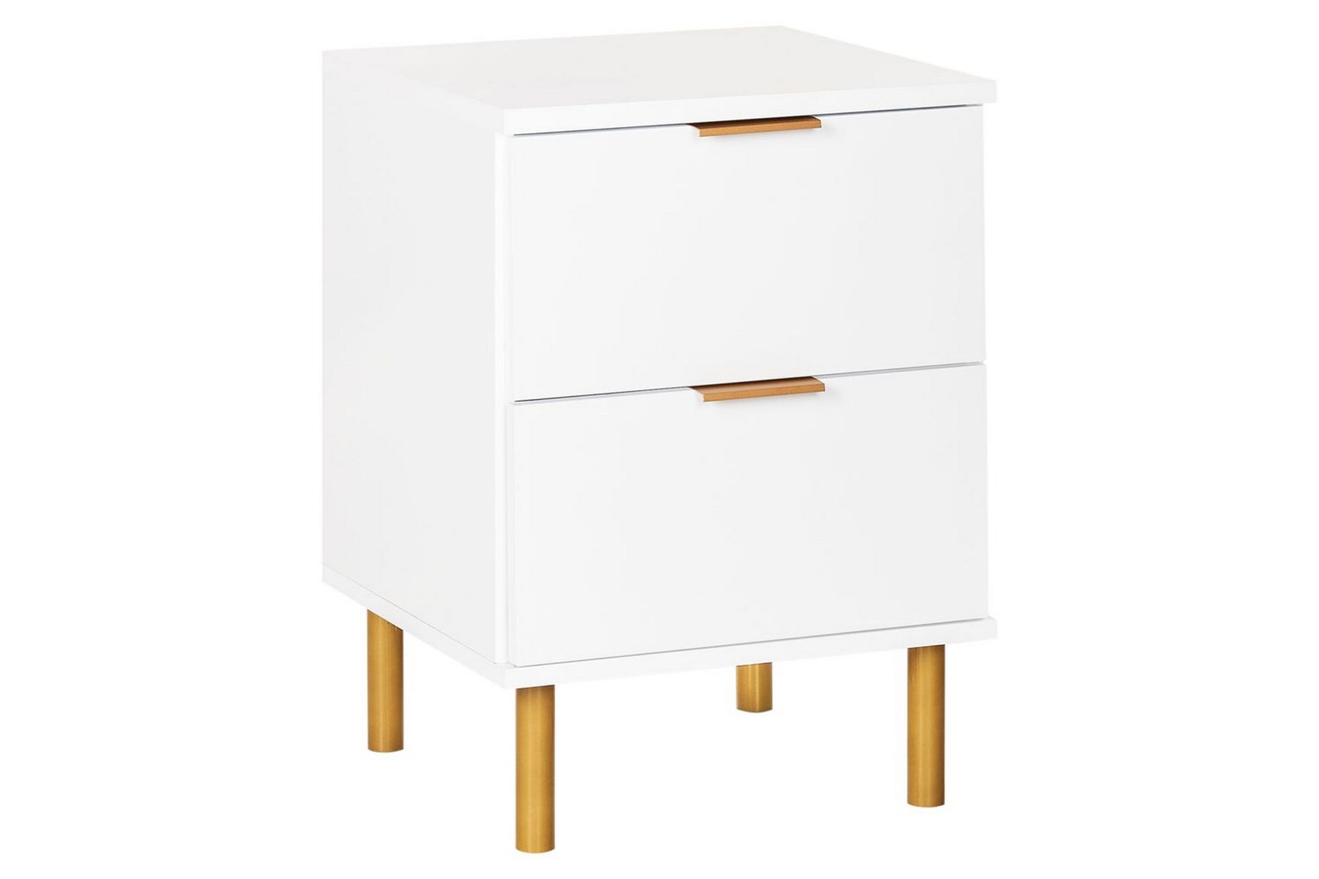 sängbord walpole vitt, guld - vitt, guld