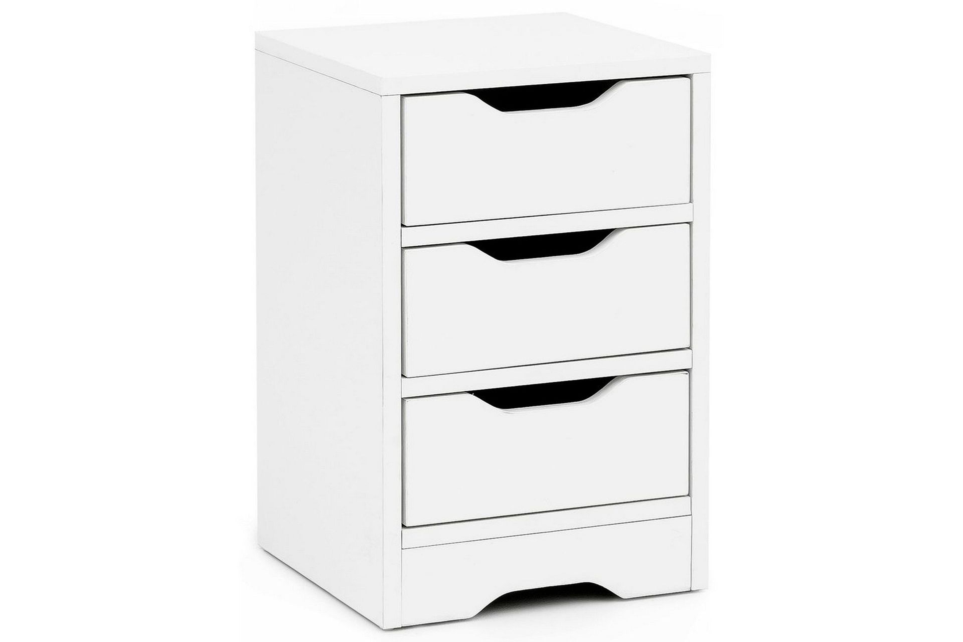 S&auml;ngbord Wohnling med 3 l&aring;dor i en enkel, modern design f&ouml;r boxspring-s&auml;ng Vit - Vit