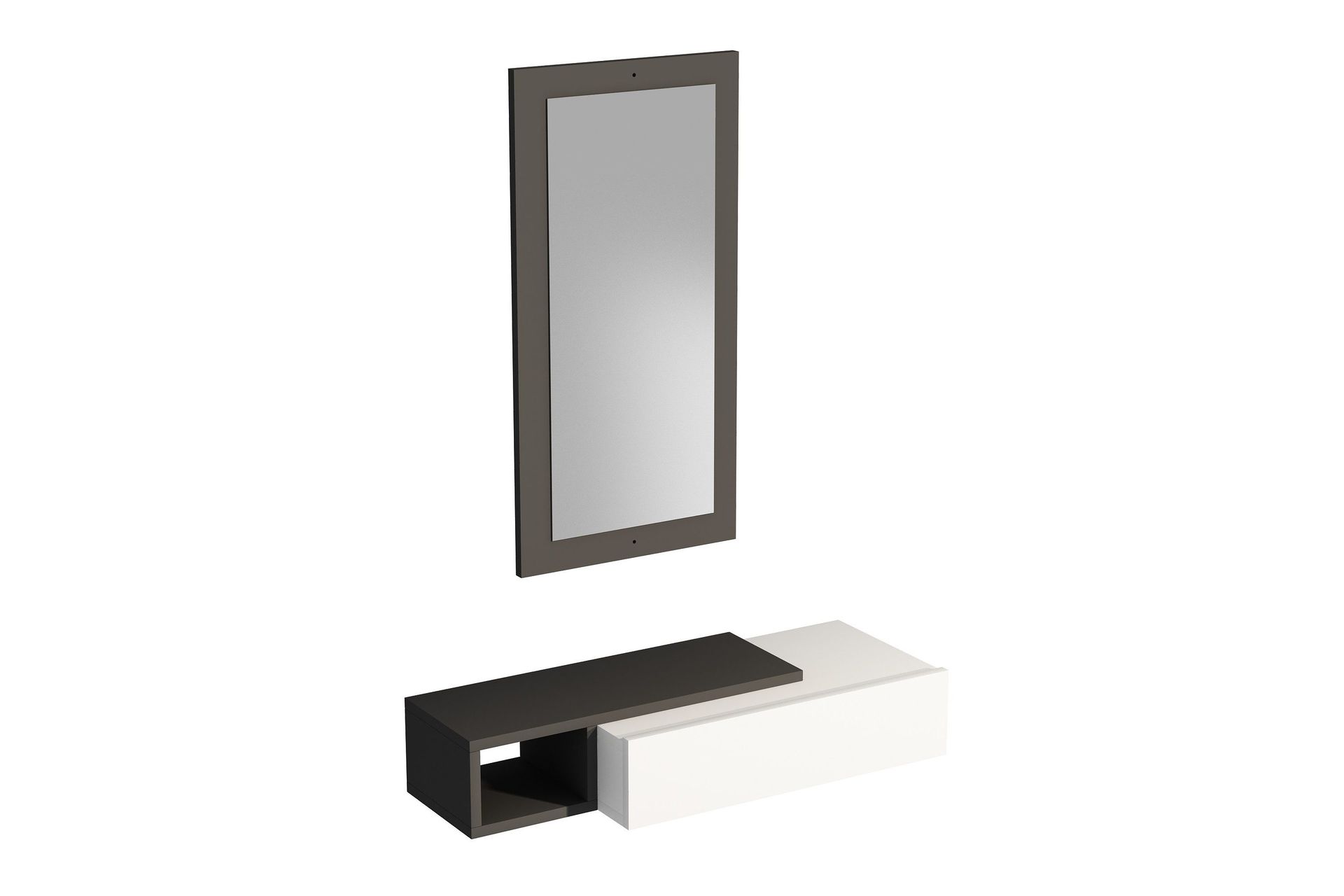 Vien Sidobord 82 cm - Antracit/Vit