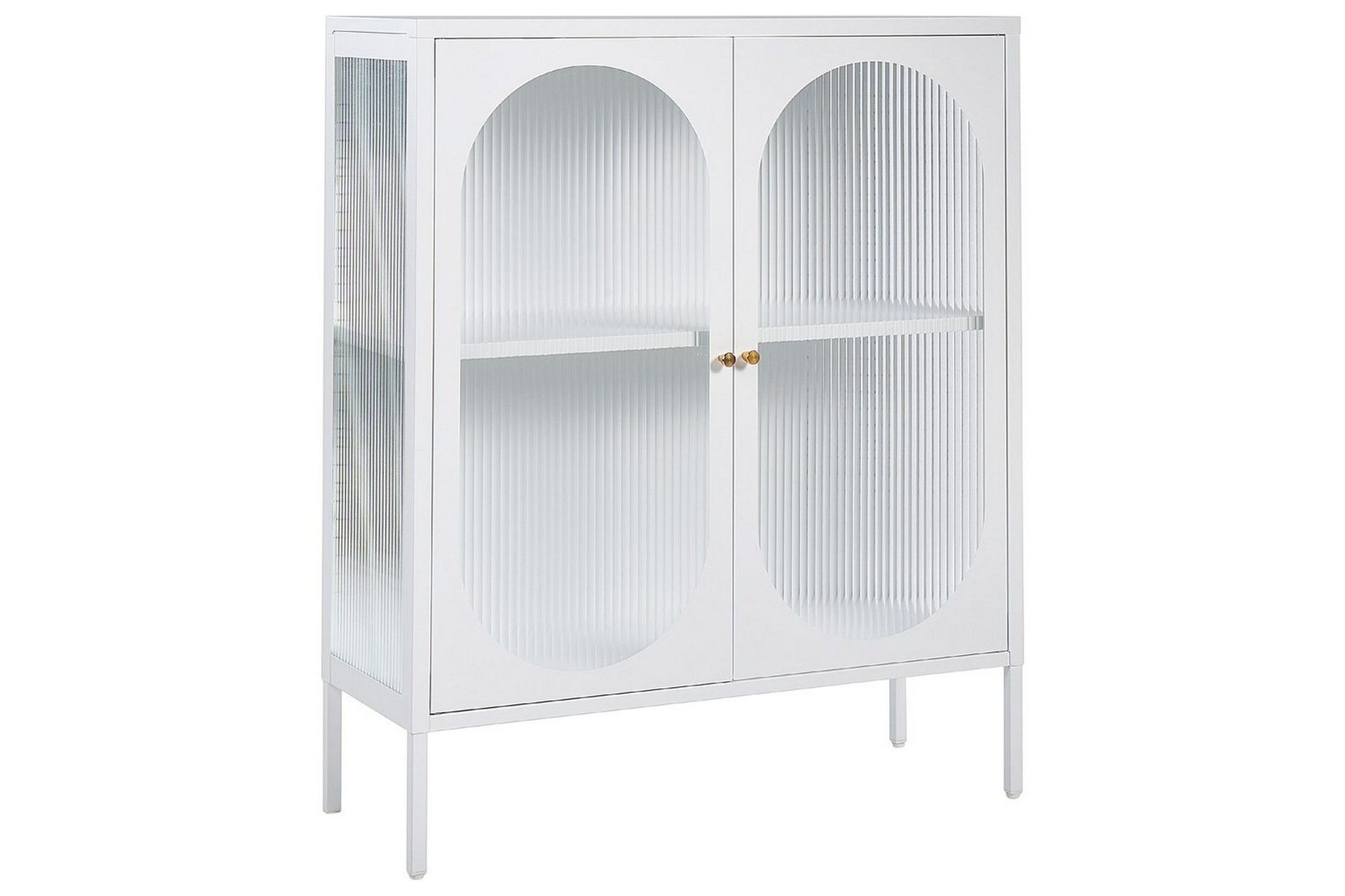 Vitrinsk&aring;p Sarre Vitt, guld - Vitt, guld