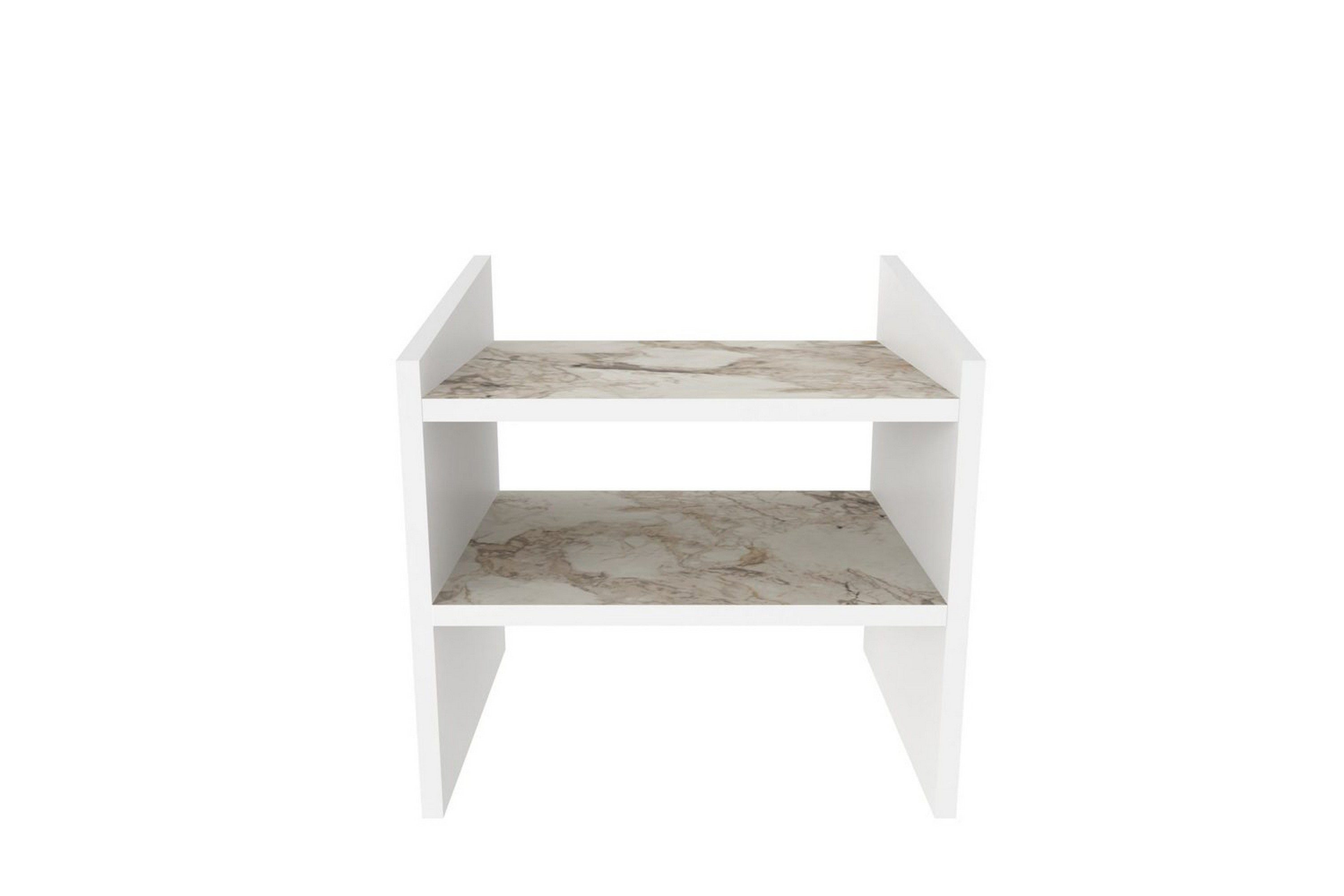 zalric sängbord 45 cm - vit