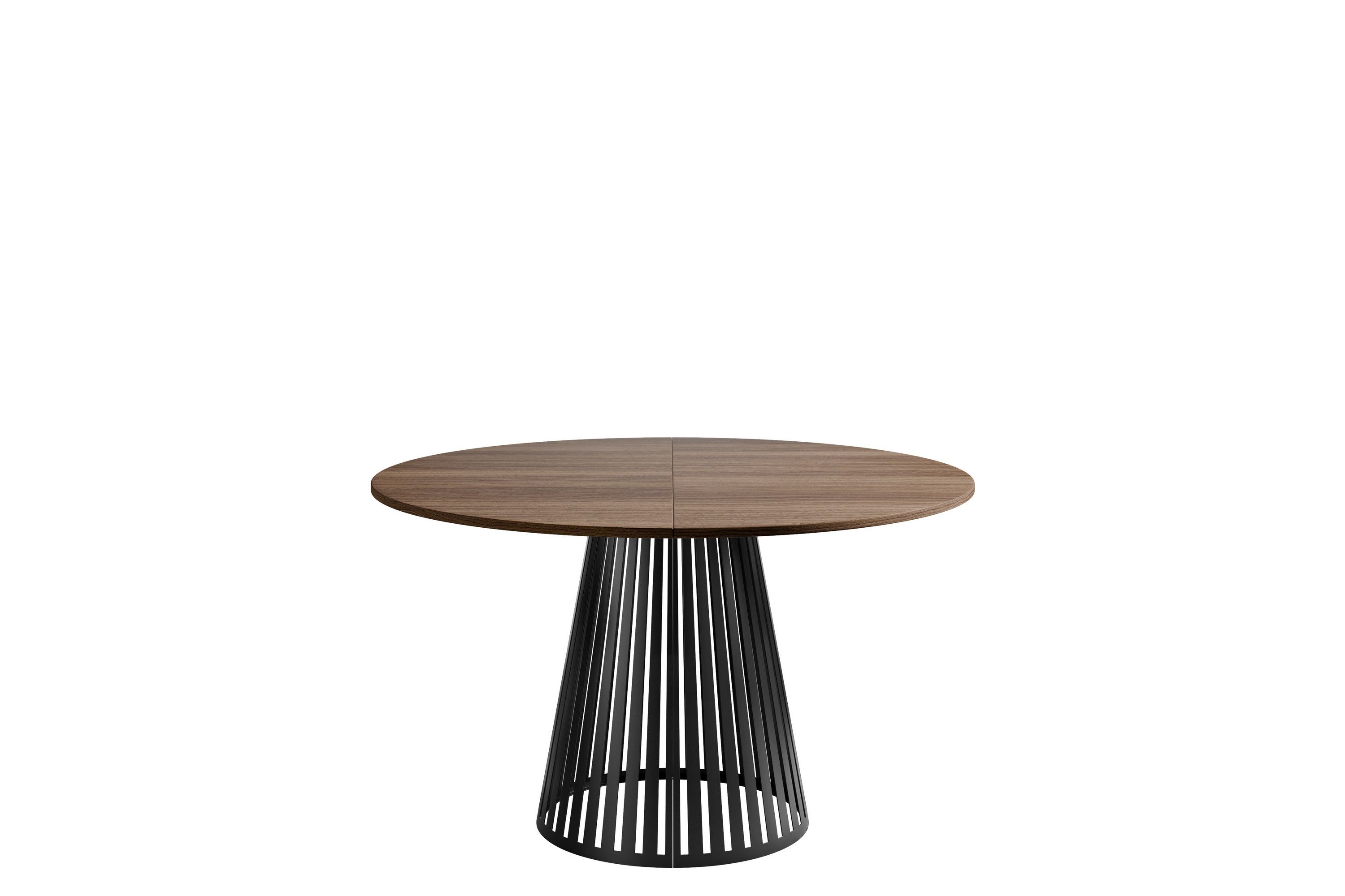 beylen matbord 100 cm rund - brun/svart