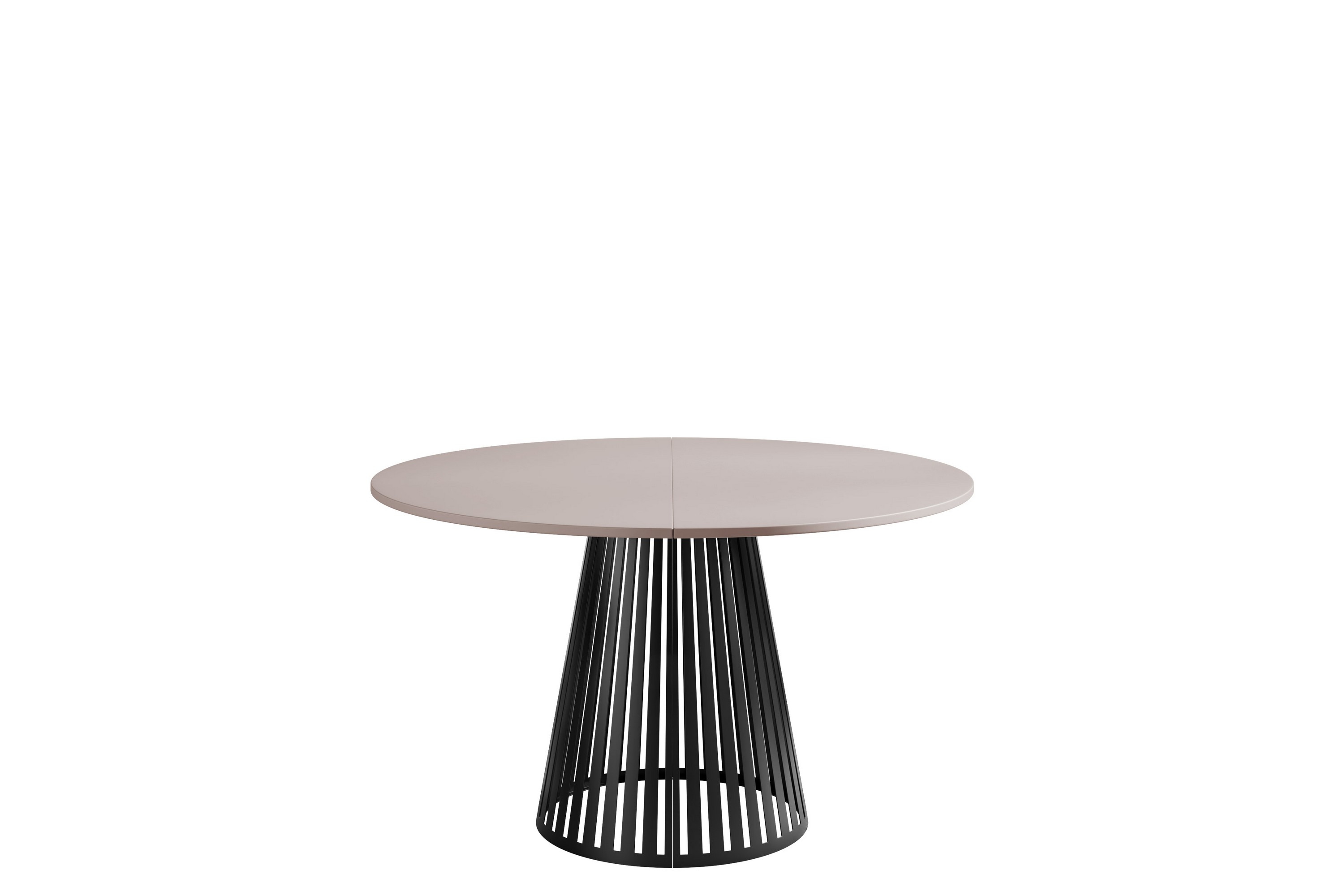 beylen matbord 120 cm rund - beige/svart