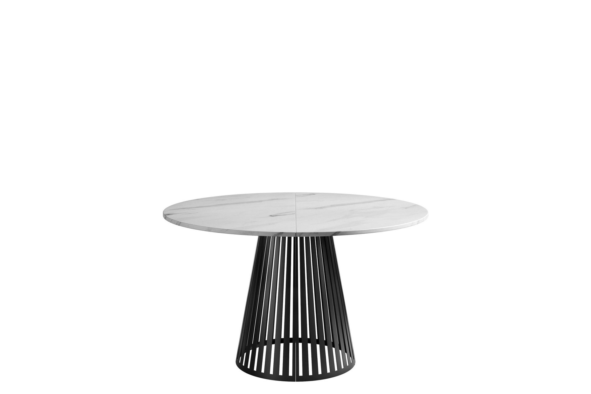 Beylen Matbord 120 cm Rund - Vit/Svart