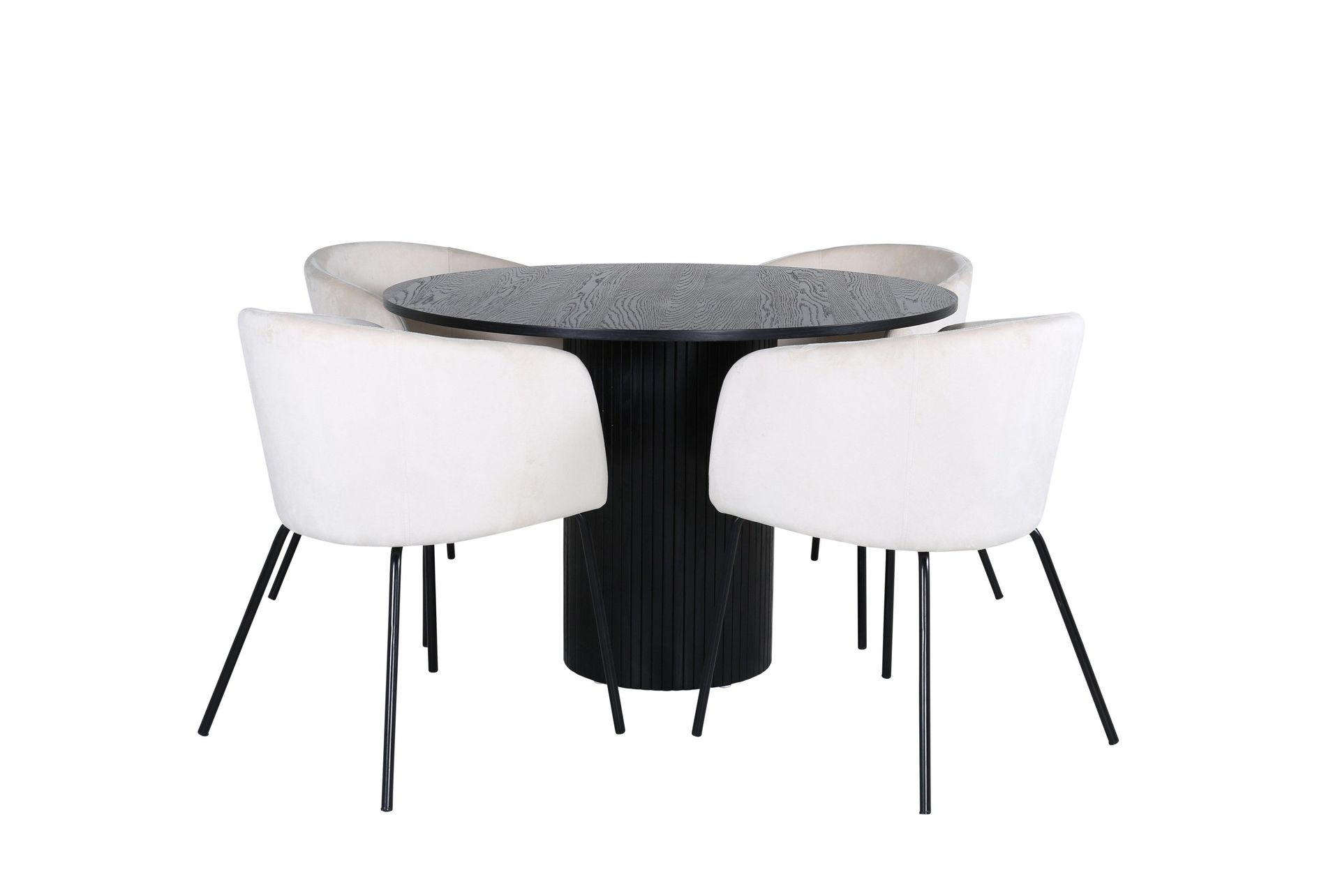 Bianca Matgrupp 110 cm Rund med 4 Berit stolar - Beige