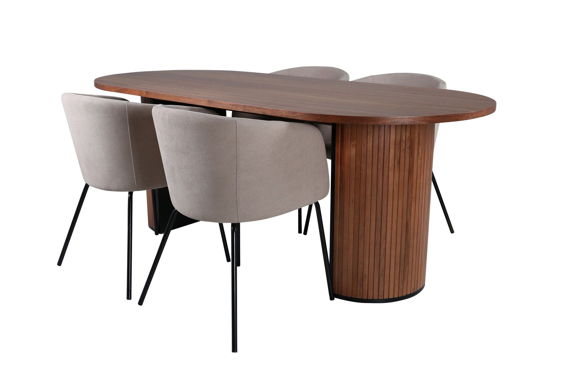 Bianca Matgrupp 200 cm Oval med 4 Berit stolar - Beige