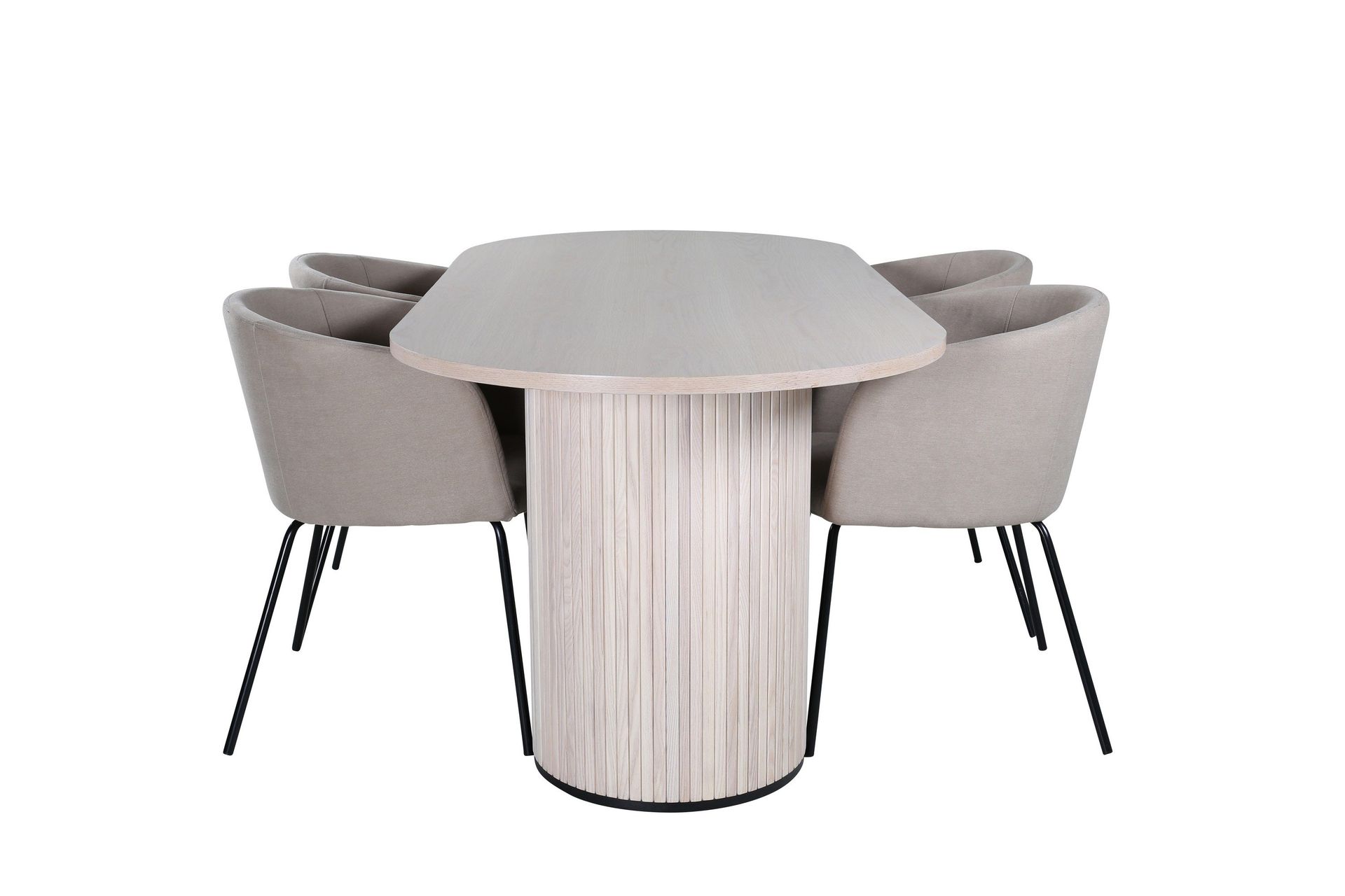 Bianca Matgrupp 200 cm Oval med 4 Berit stolar - Beige