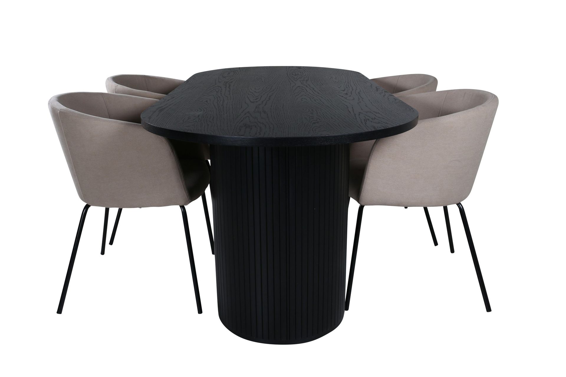 Bianca Matgrupp 200 cm Oval med 4 Berit stolar - Beige