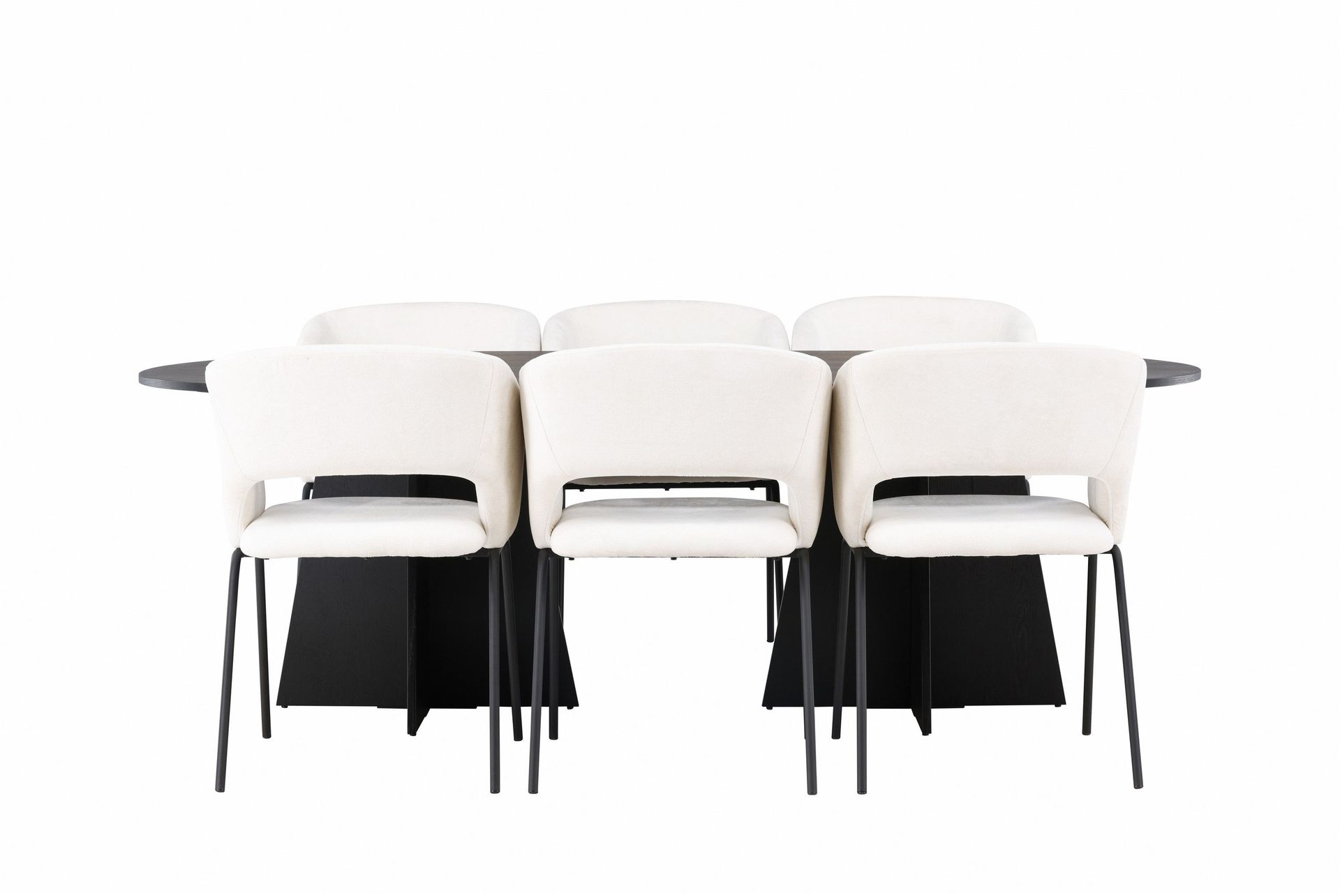 bootcut matgrupp 230 cm oval med 6 day stolar - svart