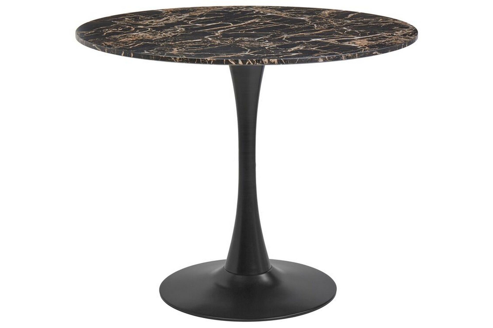 Calmar Matbord 90x74 cm Rund - Svart/Guld