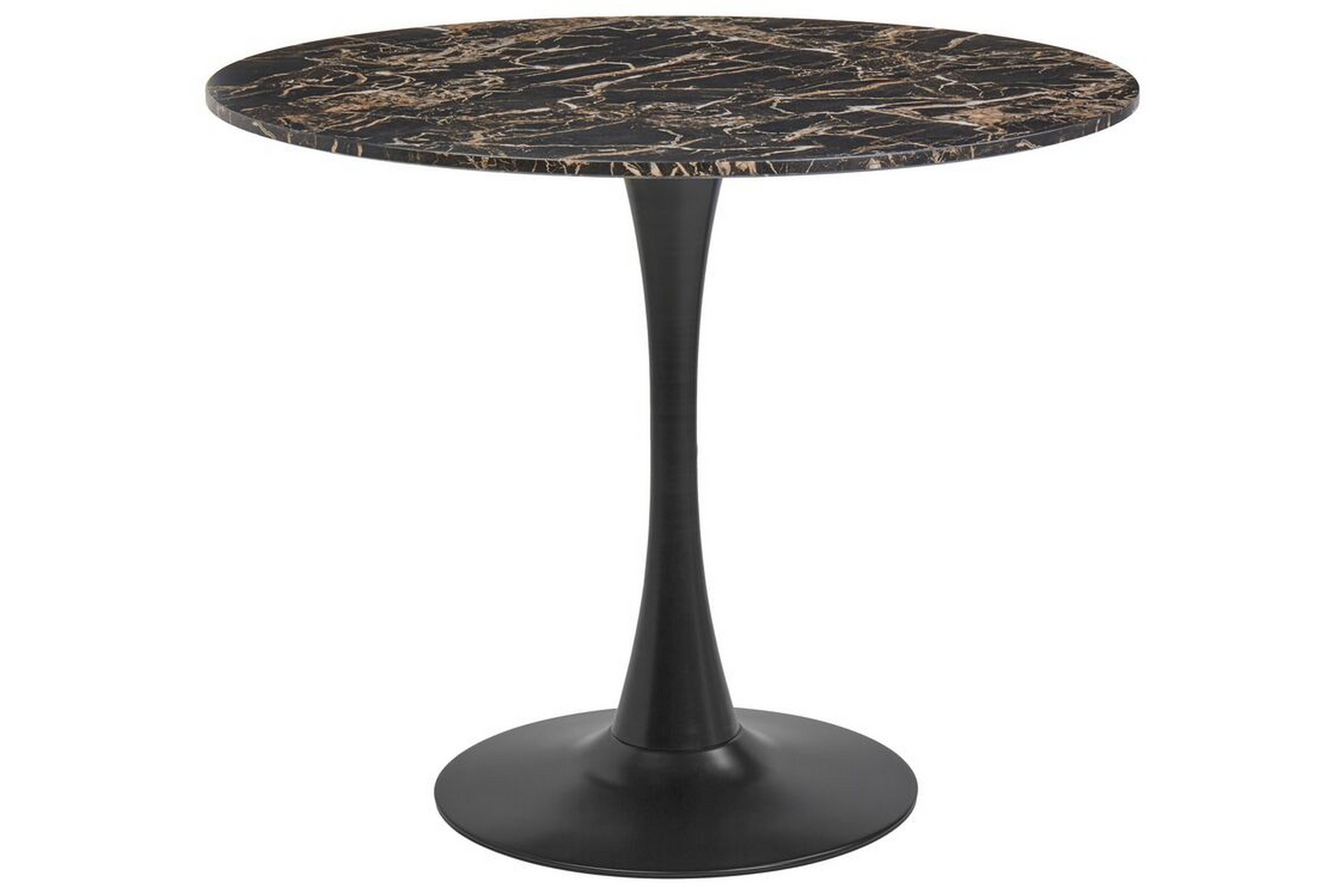 Calmar Matbord 90x74 cm Rund Svart/Guld