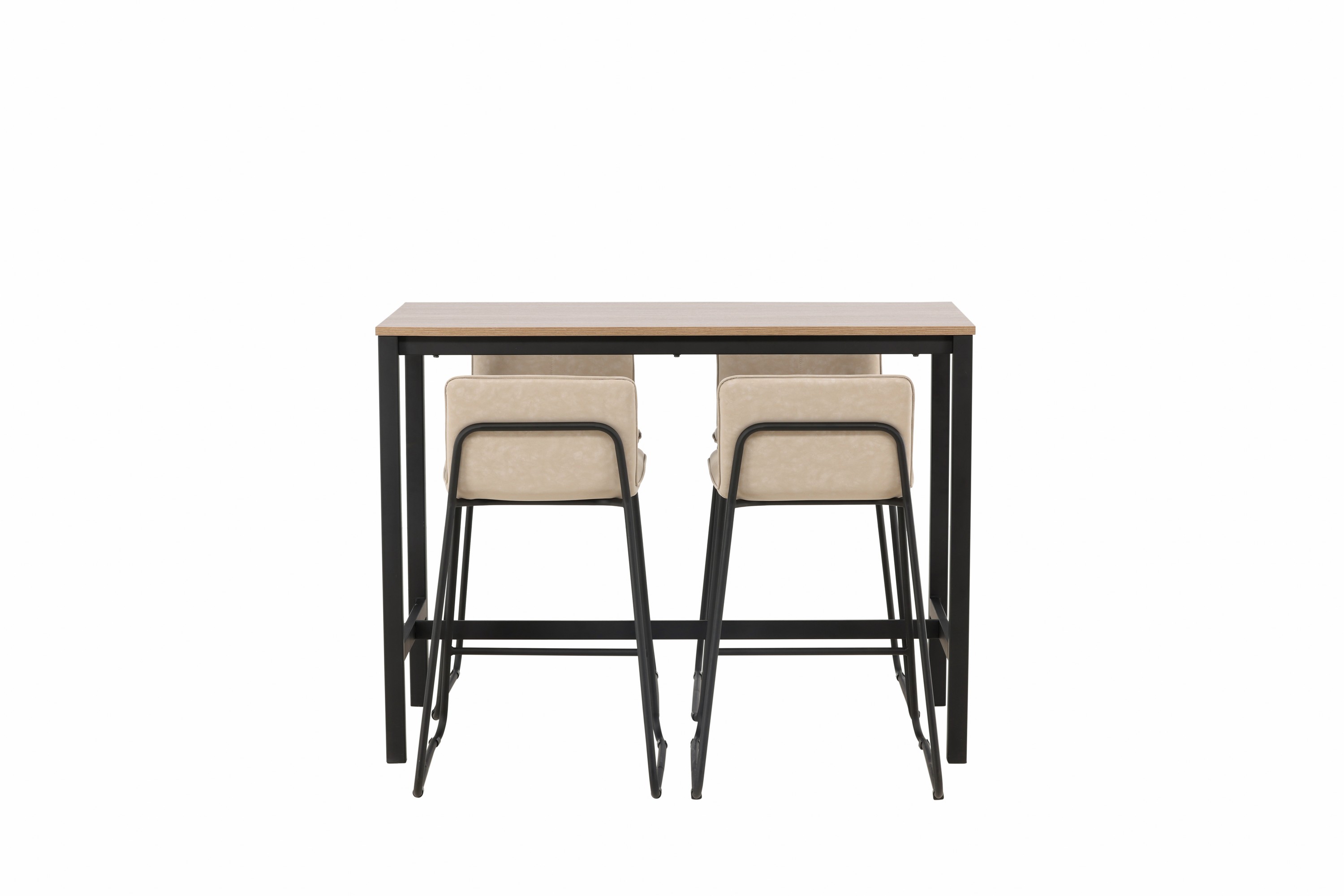 camden barbord 60x120 cm med 4 bisbee stolar - beige