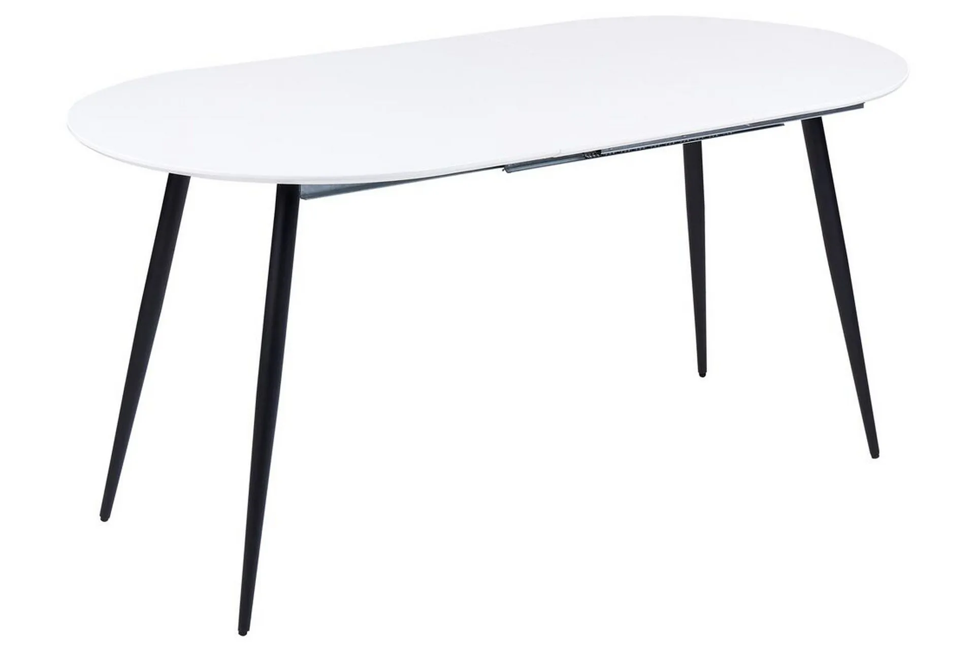 Castellana Matbord Förlängningsbart 120-160x80 cm - Vit/Svart