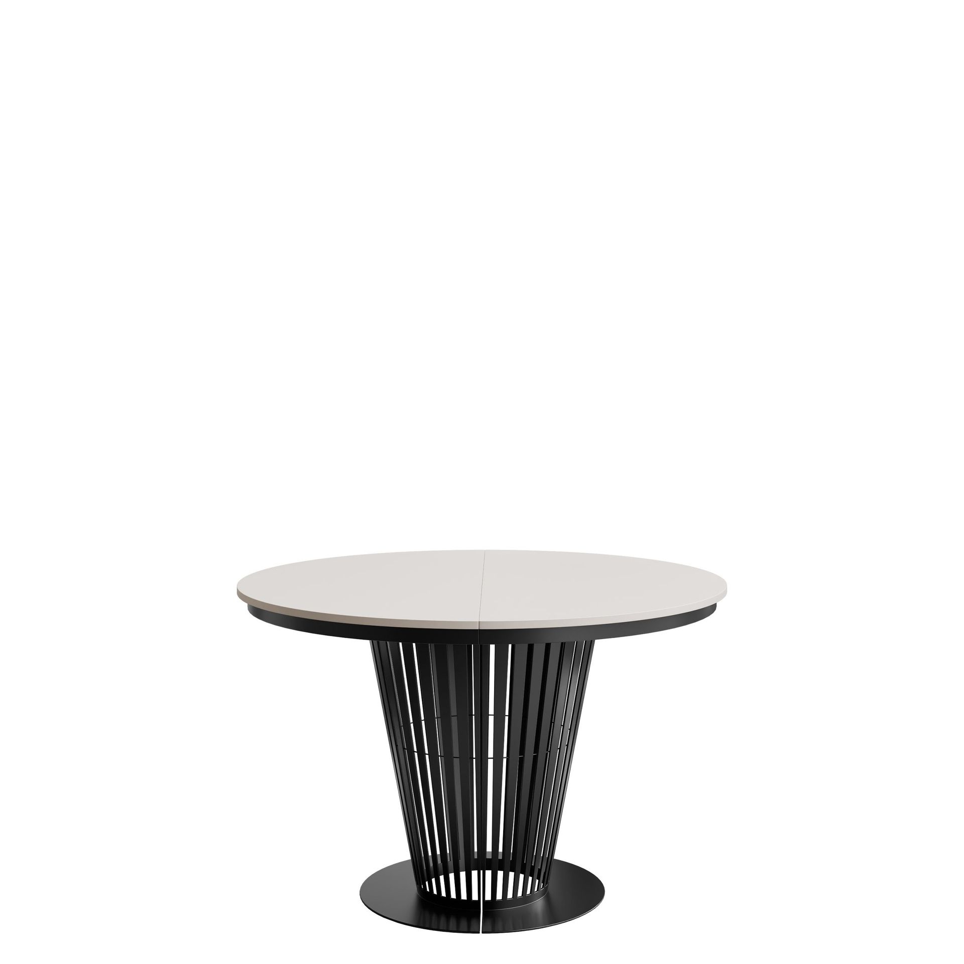Cedra Runt Matbord 100-176 cm - svart, beige