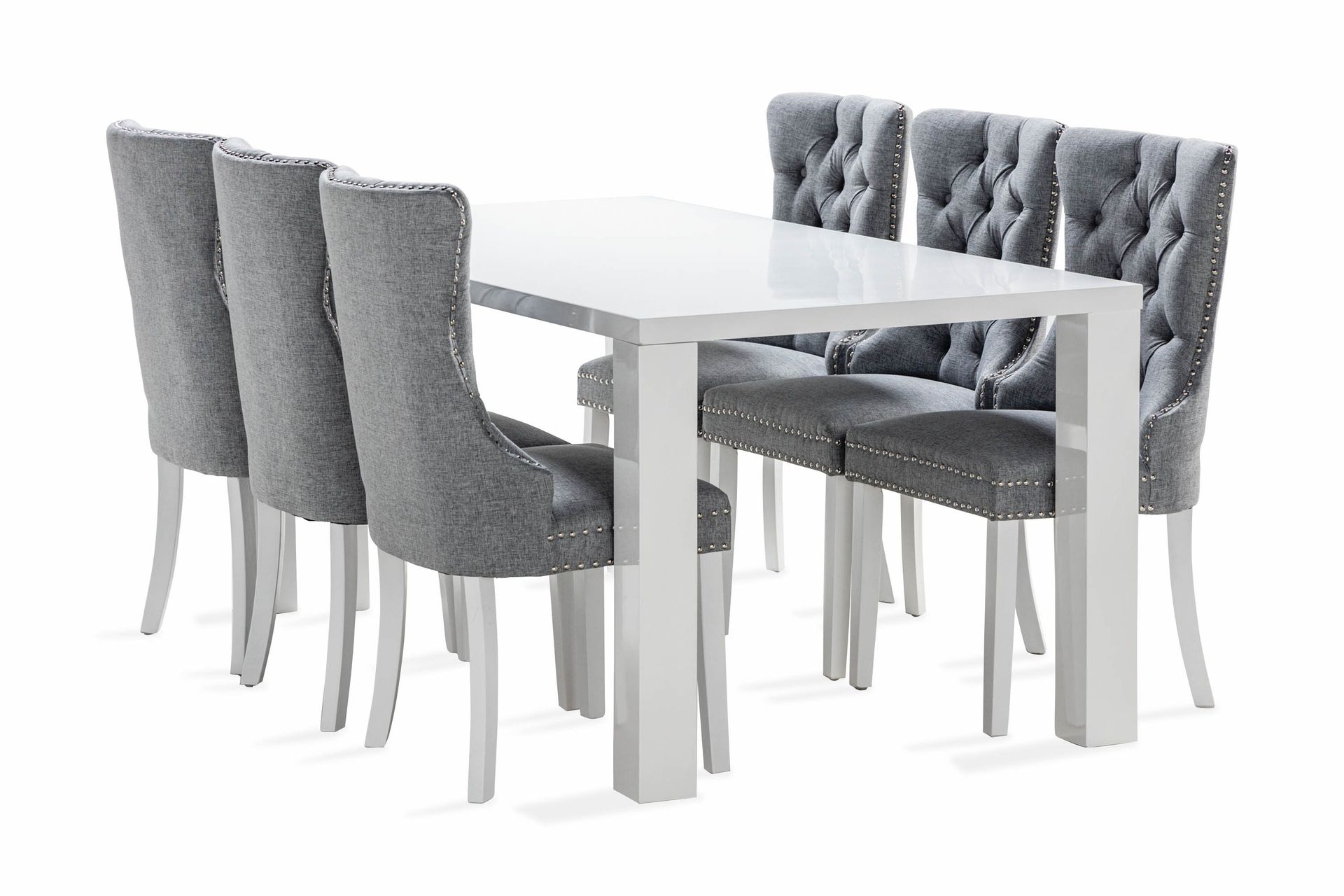 Cibus Matgrupp 180 cm inkl 6 Bergviken Stolar - Vit
