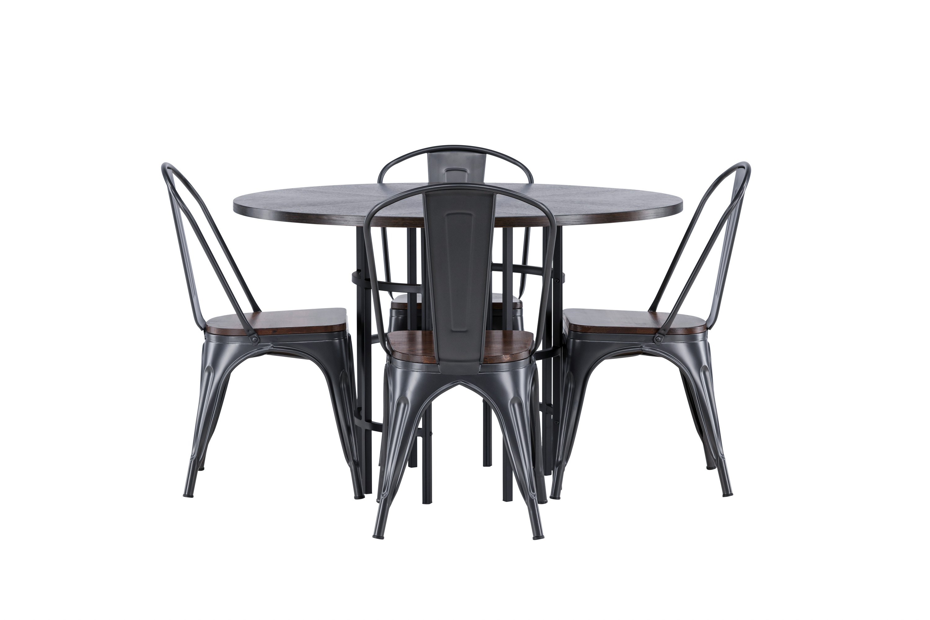 Copenhagen Matgrupp 115 cm Rund med 4 Tempe stolar Mocca