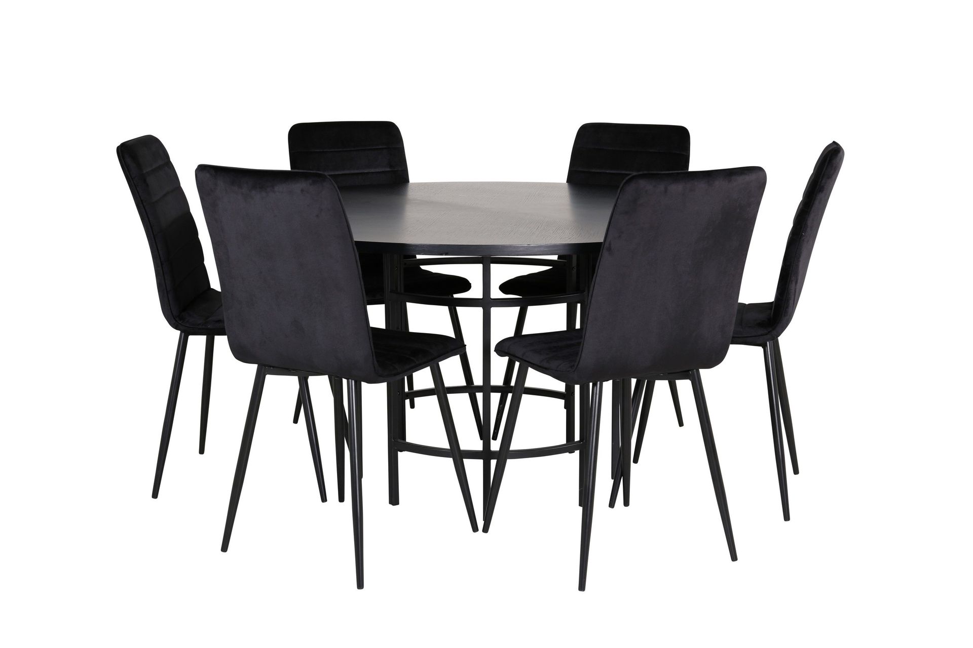 Copenhagen Matgrupp 140 cm Rund med 6 Windu Lyx stolar -