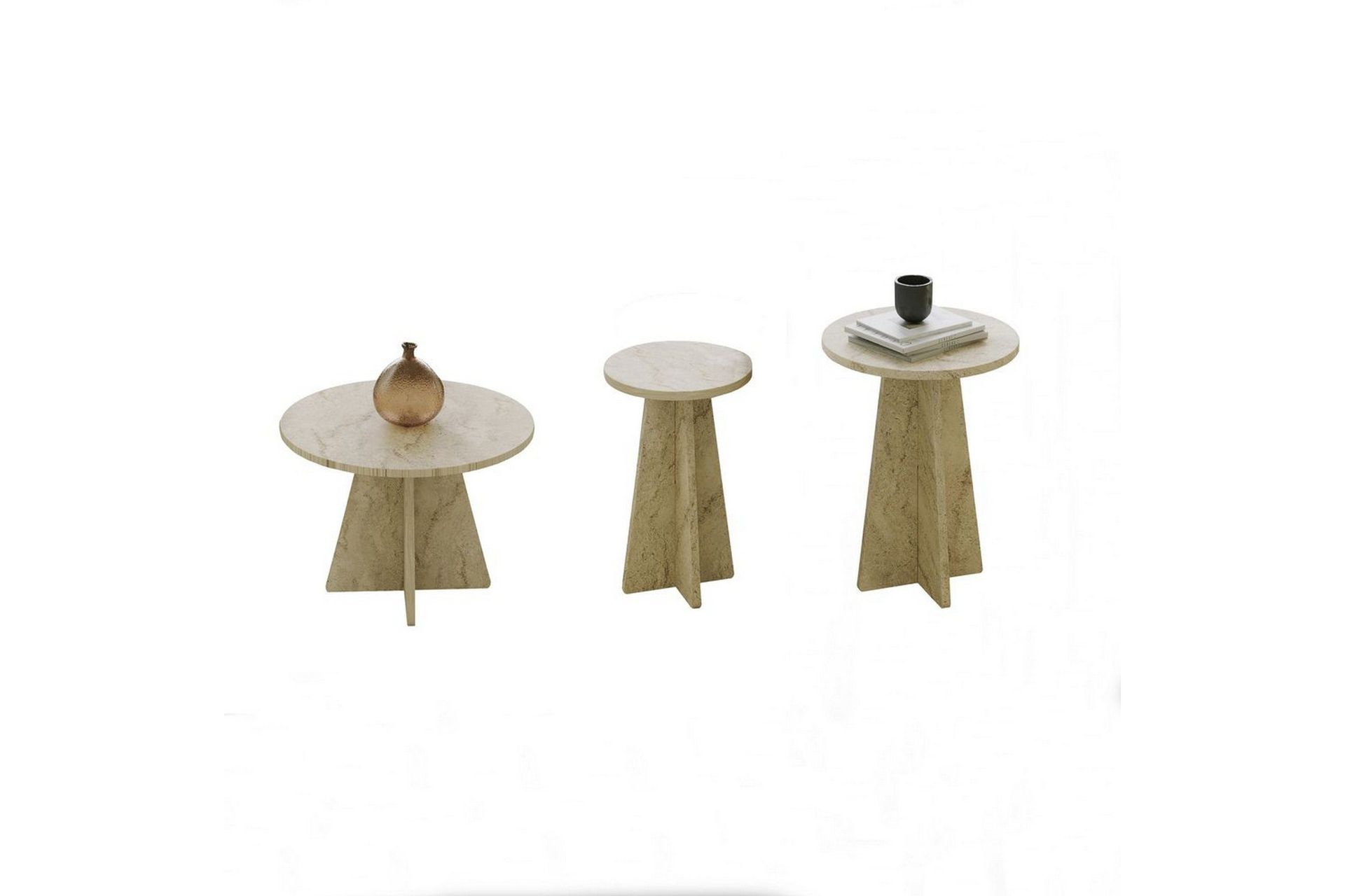 Corren Soffbord 60 cm - Travertine