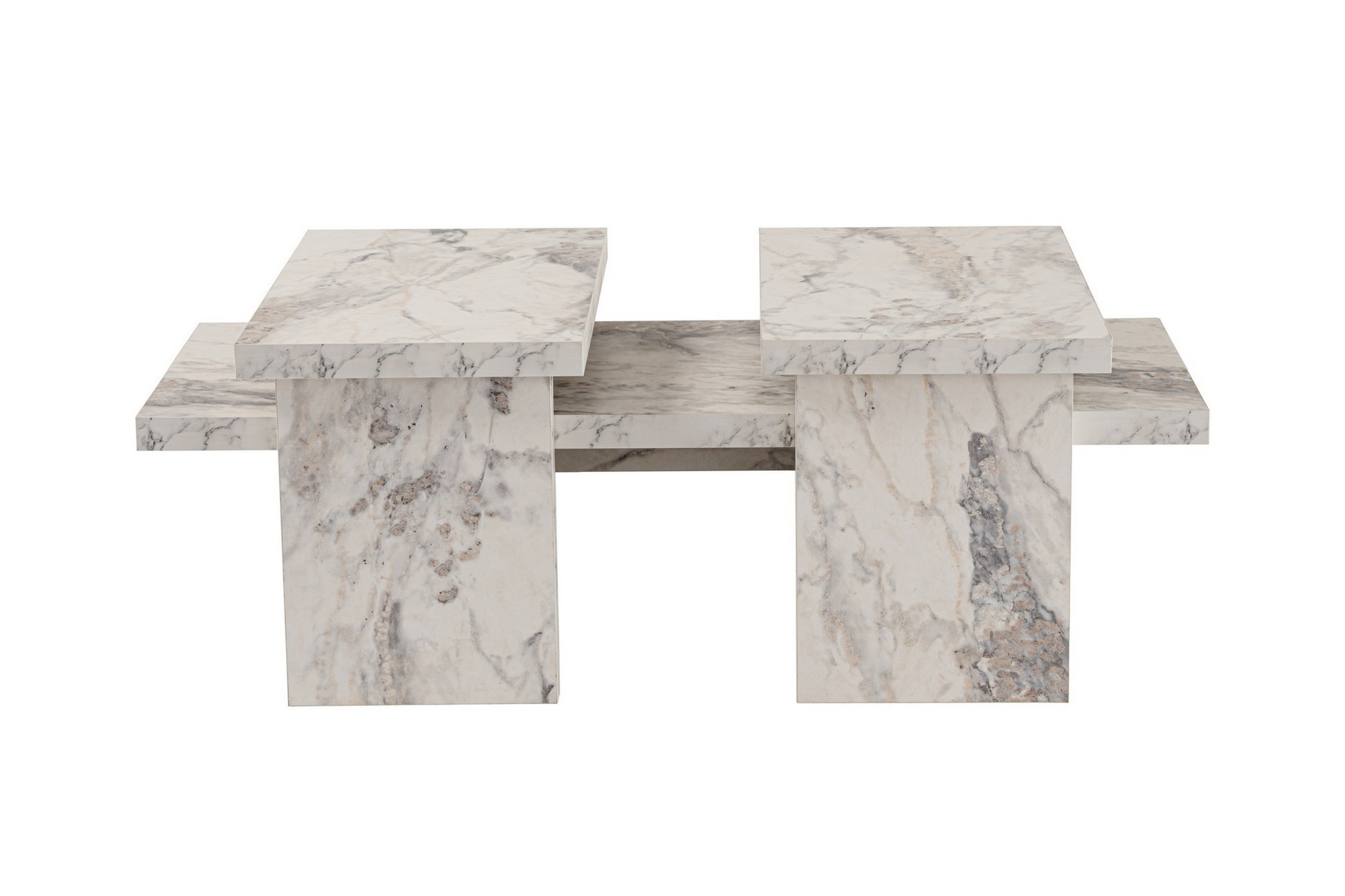 Dabi Soffbord 110x45 cm Marmor/Beige
