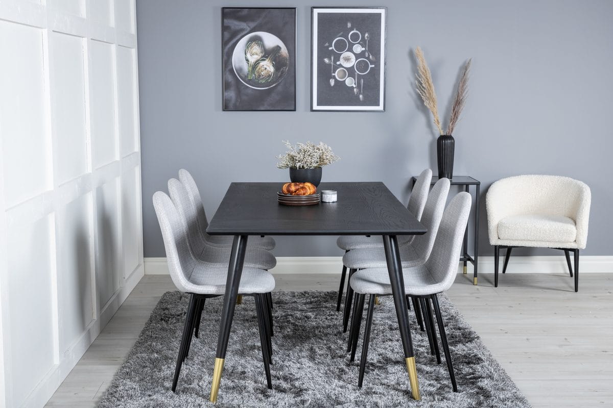 Dipp Matbord 180 cm med 6 Polar Matstol -