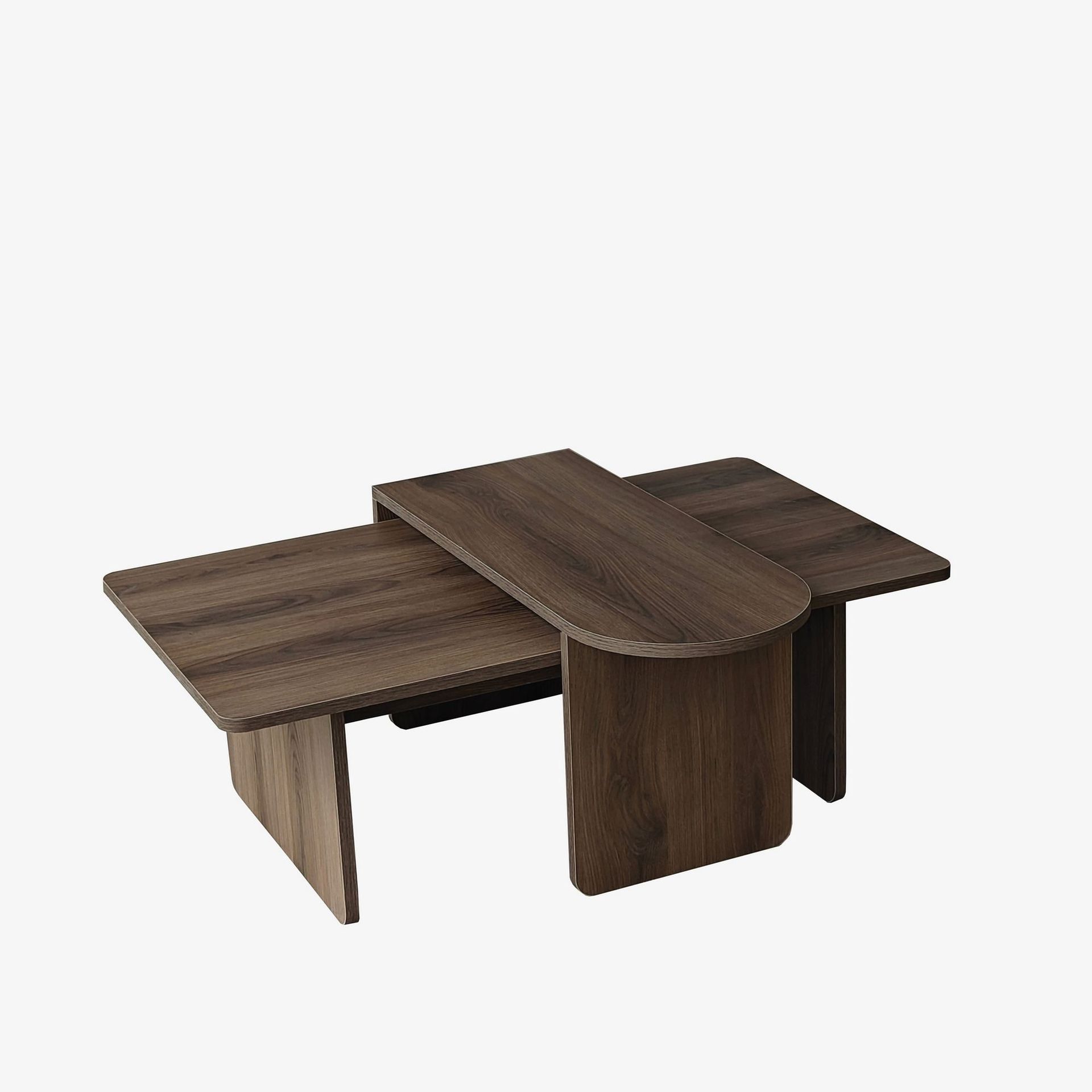Djarhint Soffbordsset 82 cm - Brons/valnöt