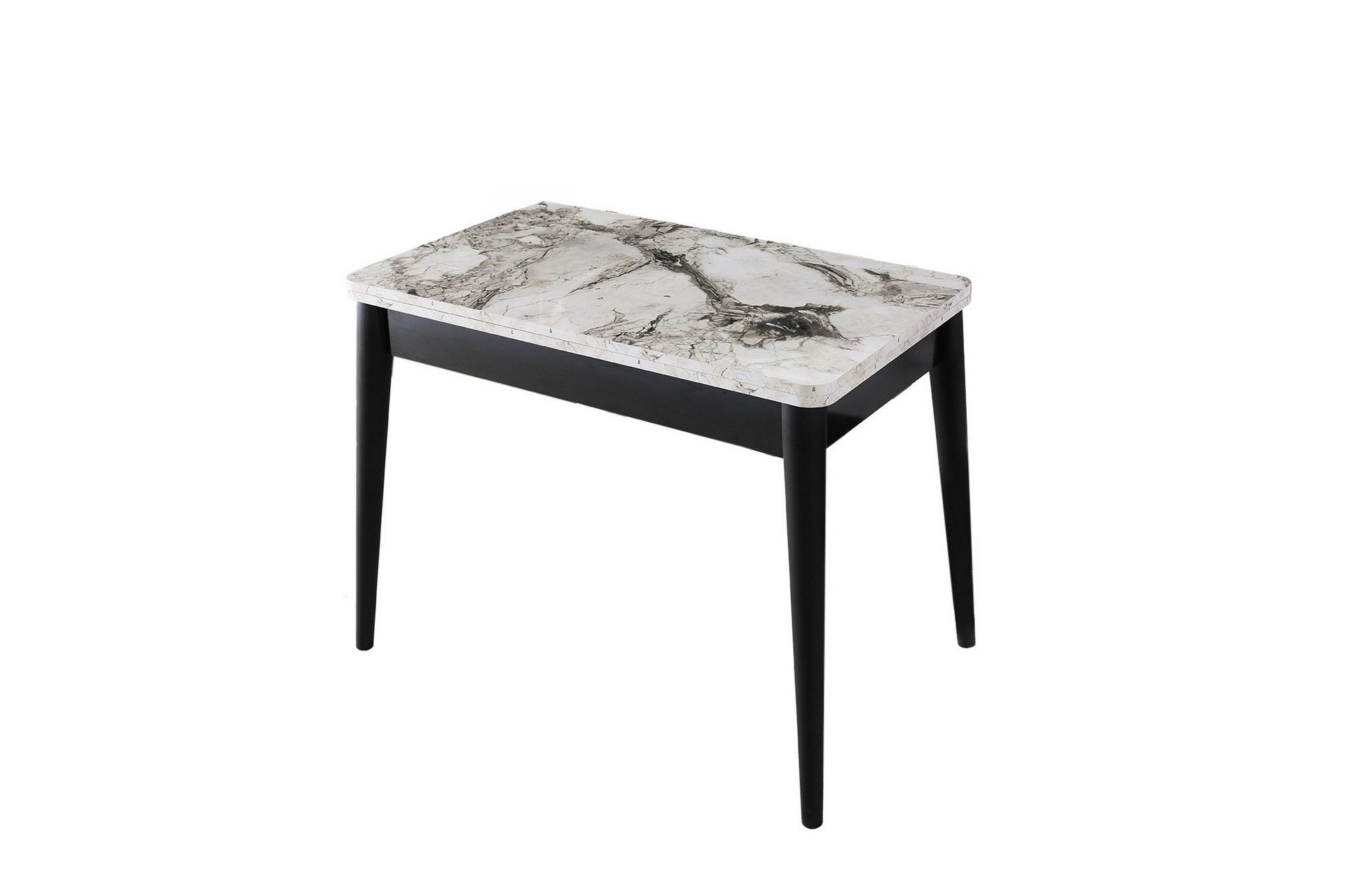 Dolcer Matbord 100 cm Rektangul&auml;r - Vit marmor