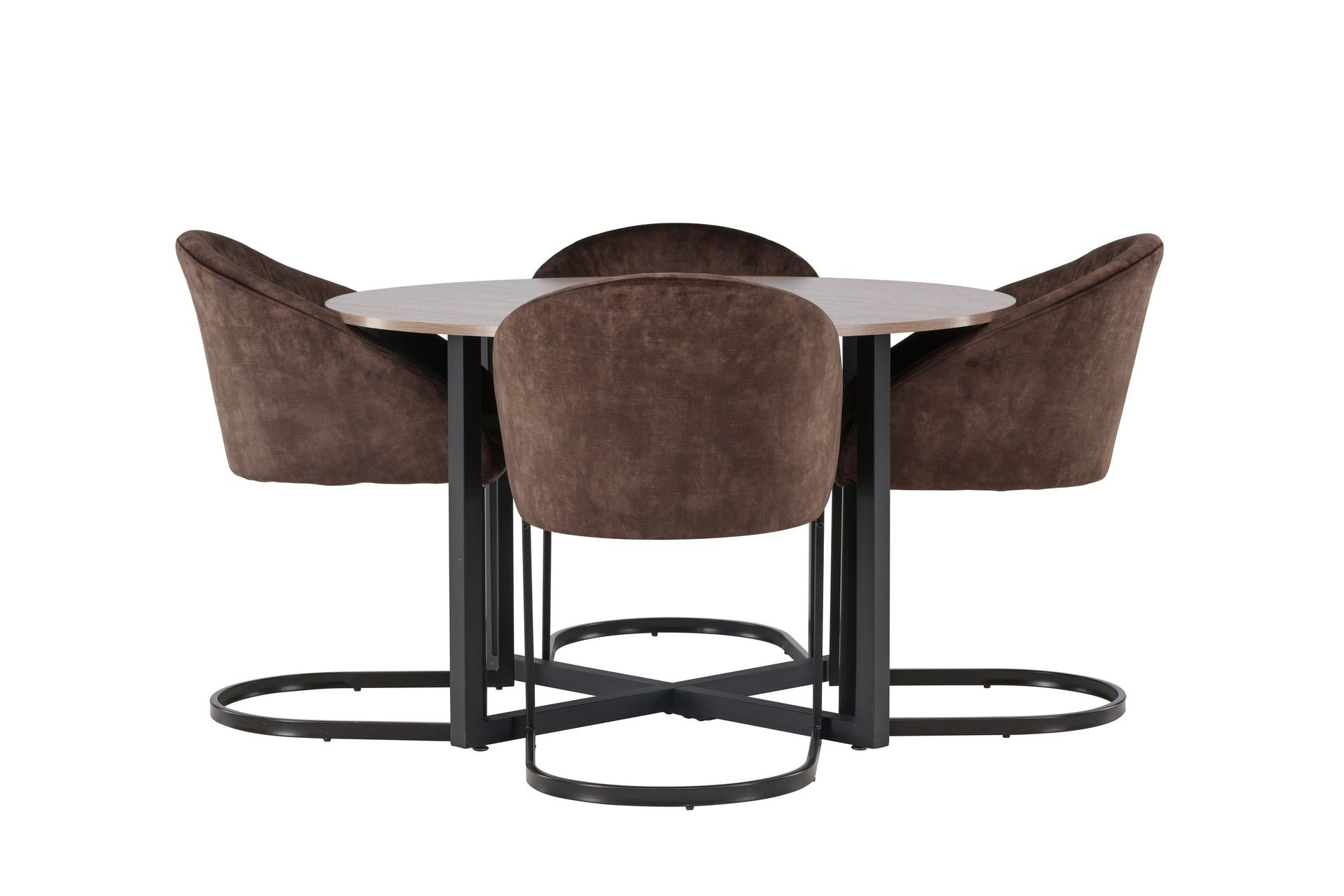 Durango Matgrupp 120 cm Rund med 4 Evening Stolar -