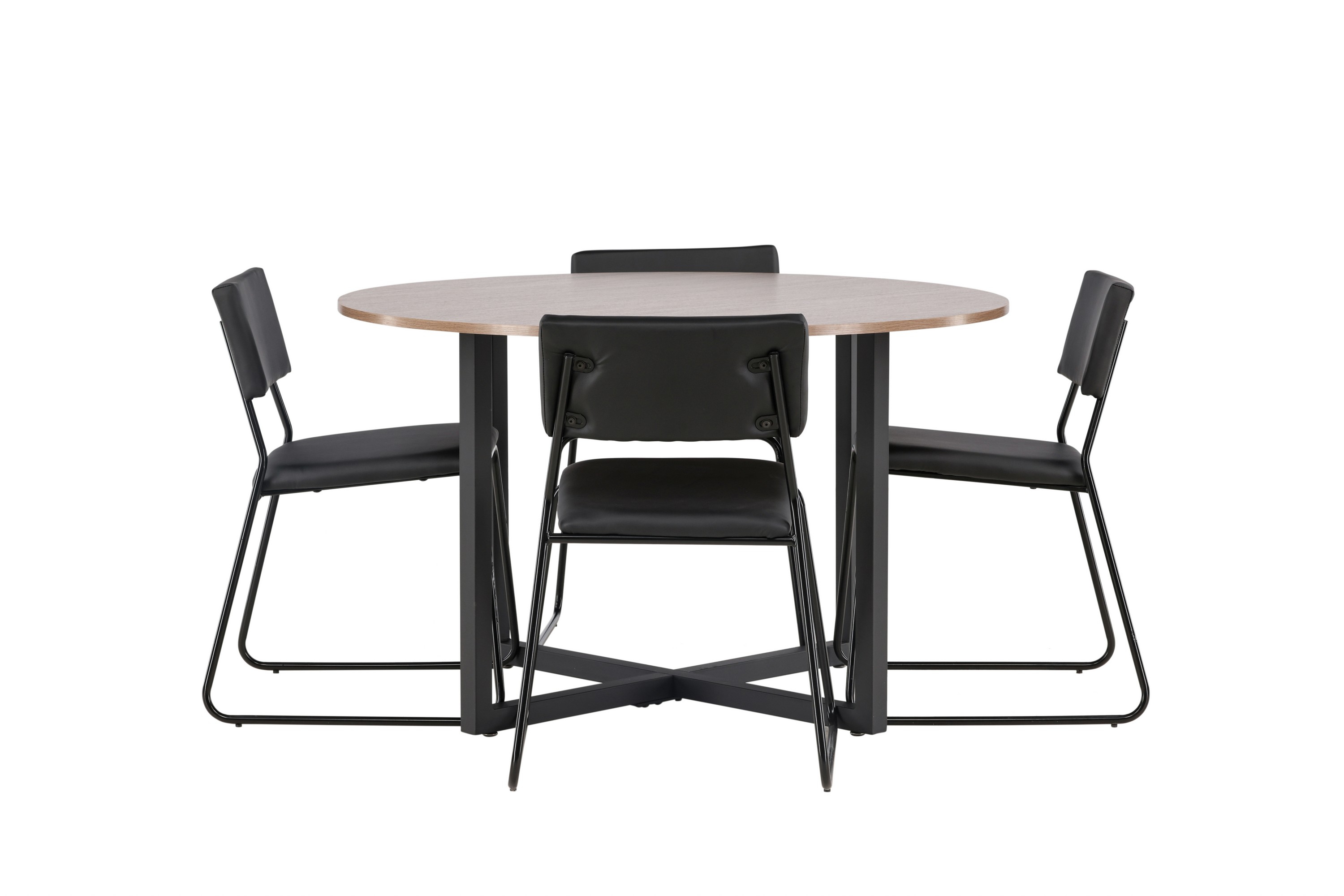 Durango Matgrupp 120 cm Rund med 4 Kenth Stolar Valnöt