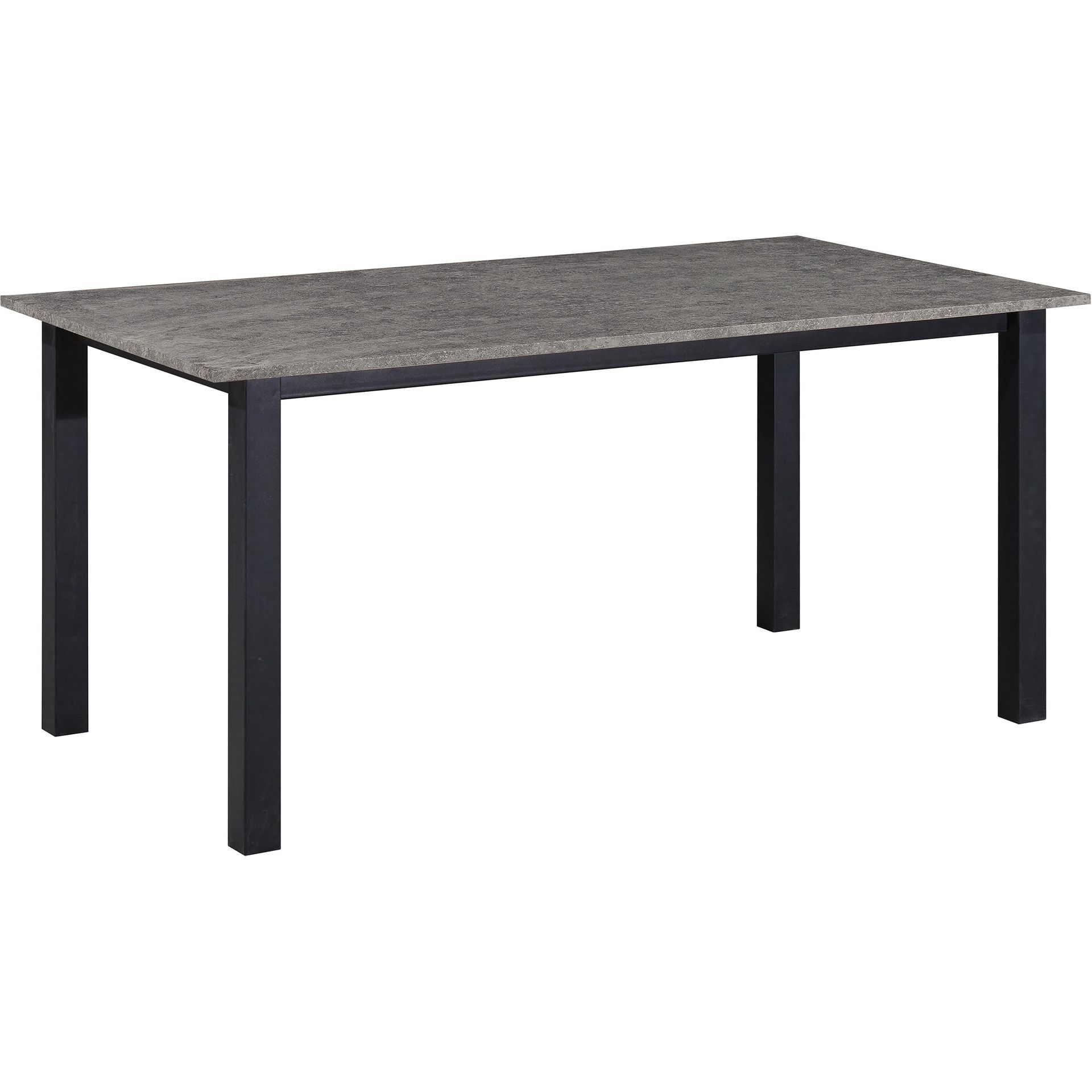 Durham Matbord 160x90 cm - Betonggrå och svart