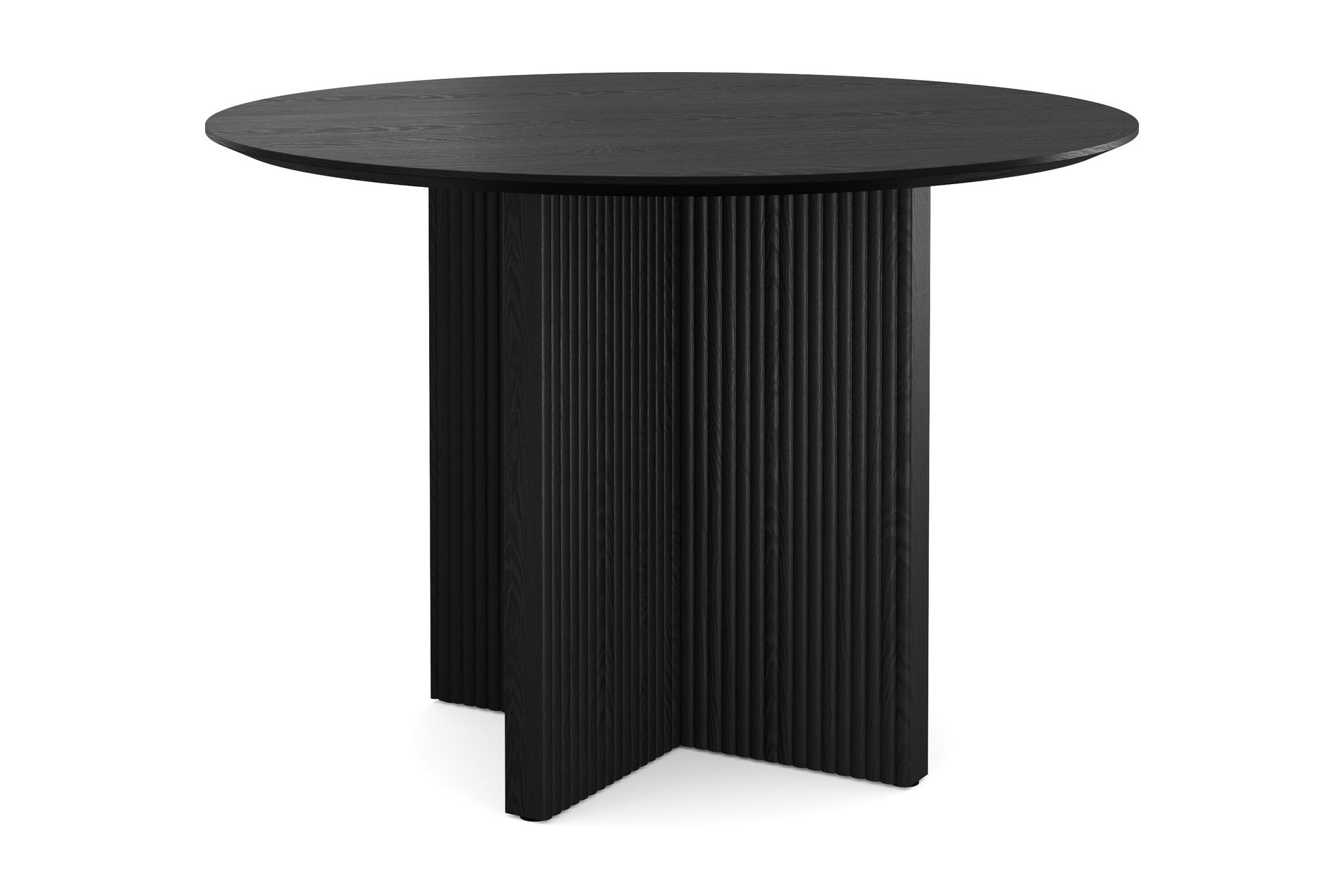Edda Runt Matbord 110cm Fan&eacute;r - Svart