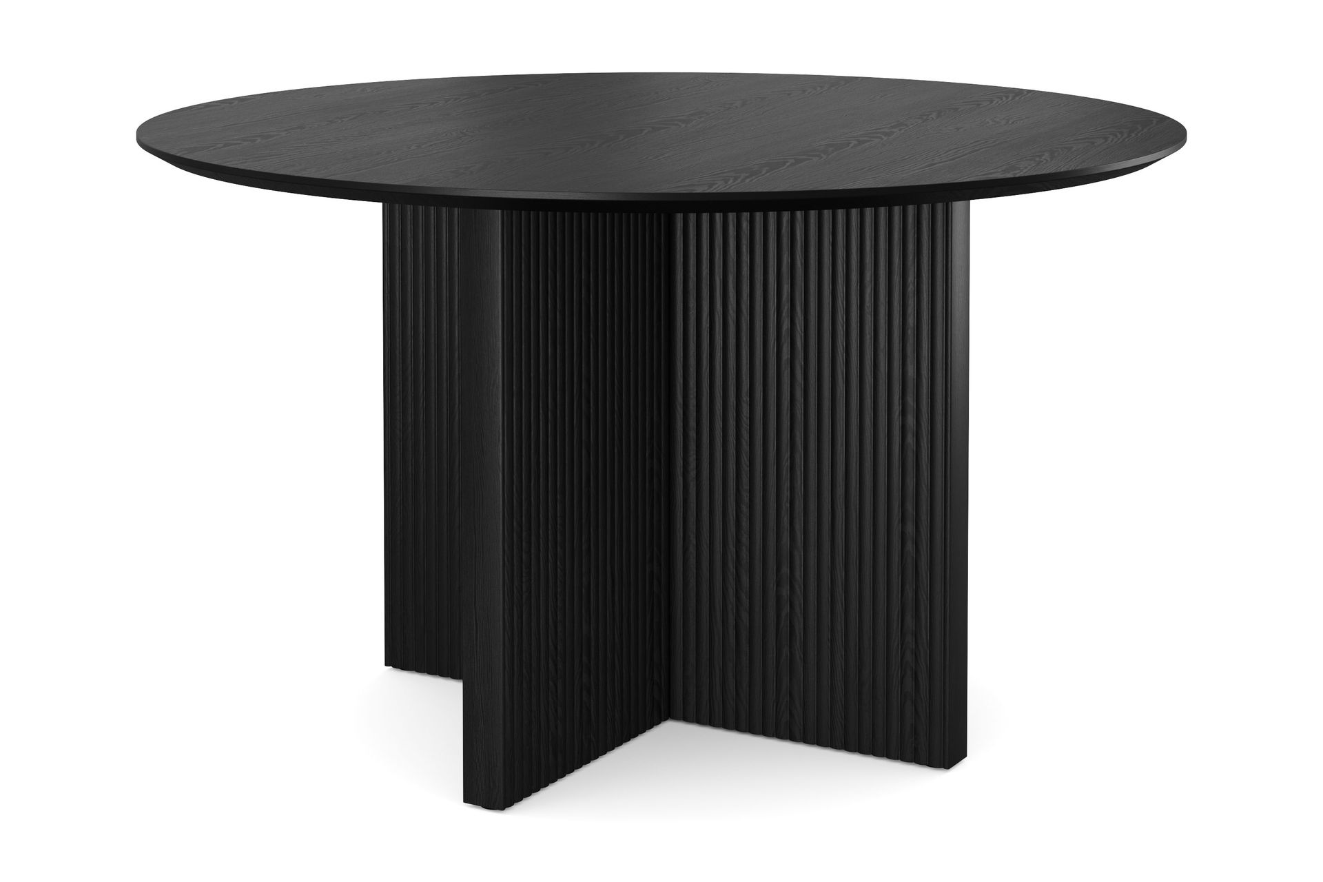 Edda Runt Matbord 130cm Fanér - Svart