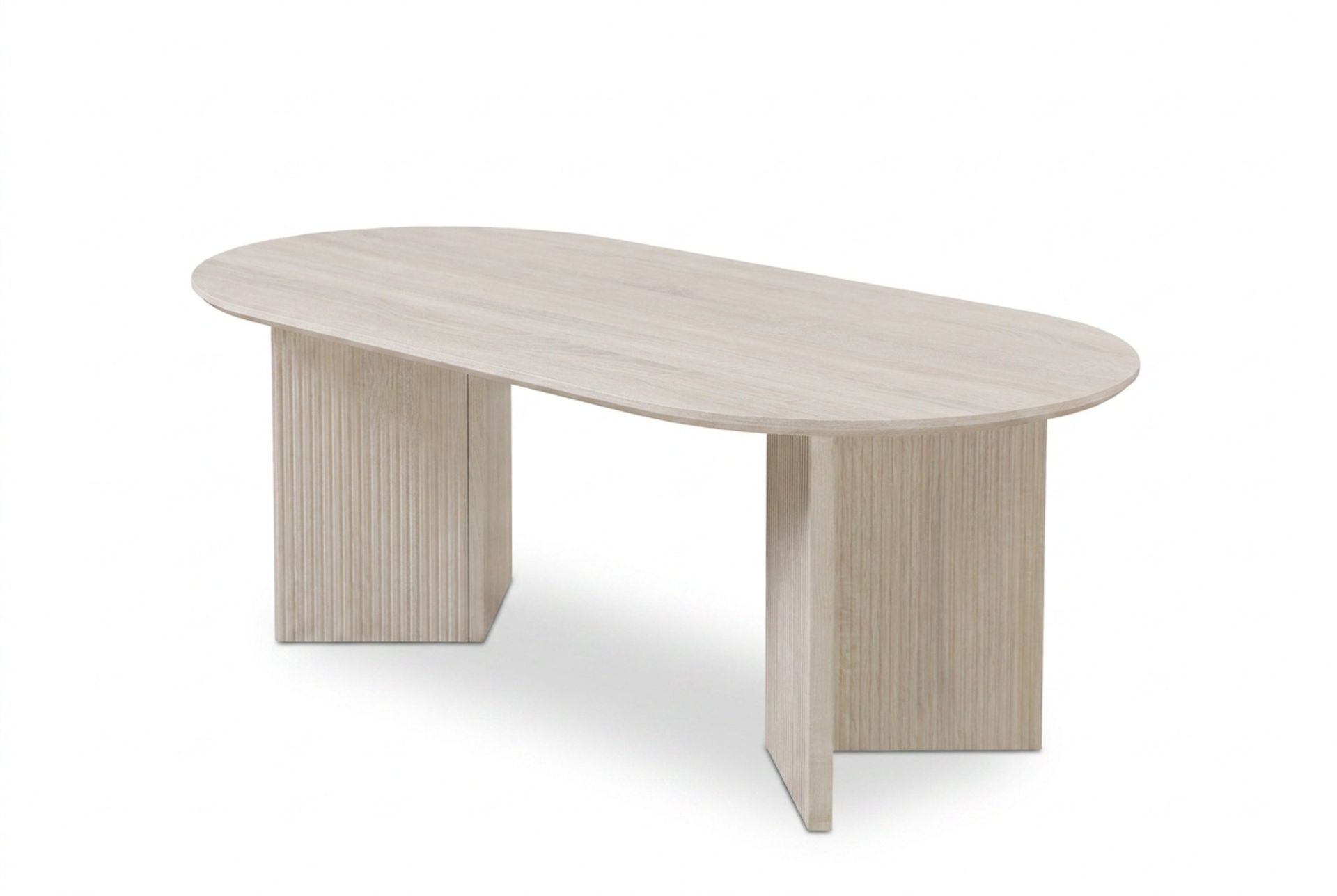 Edda Soffbord Oval 120 cm - Vitlaserad