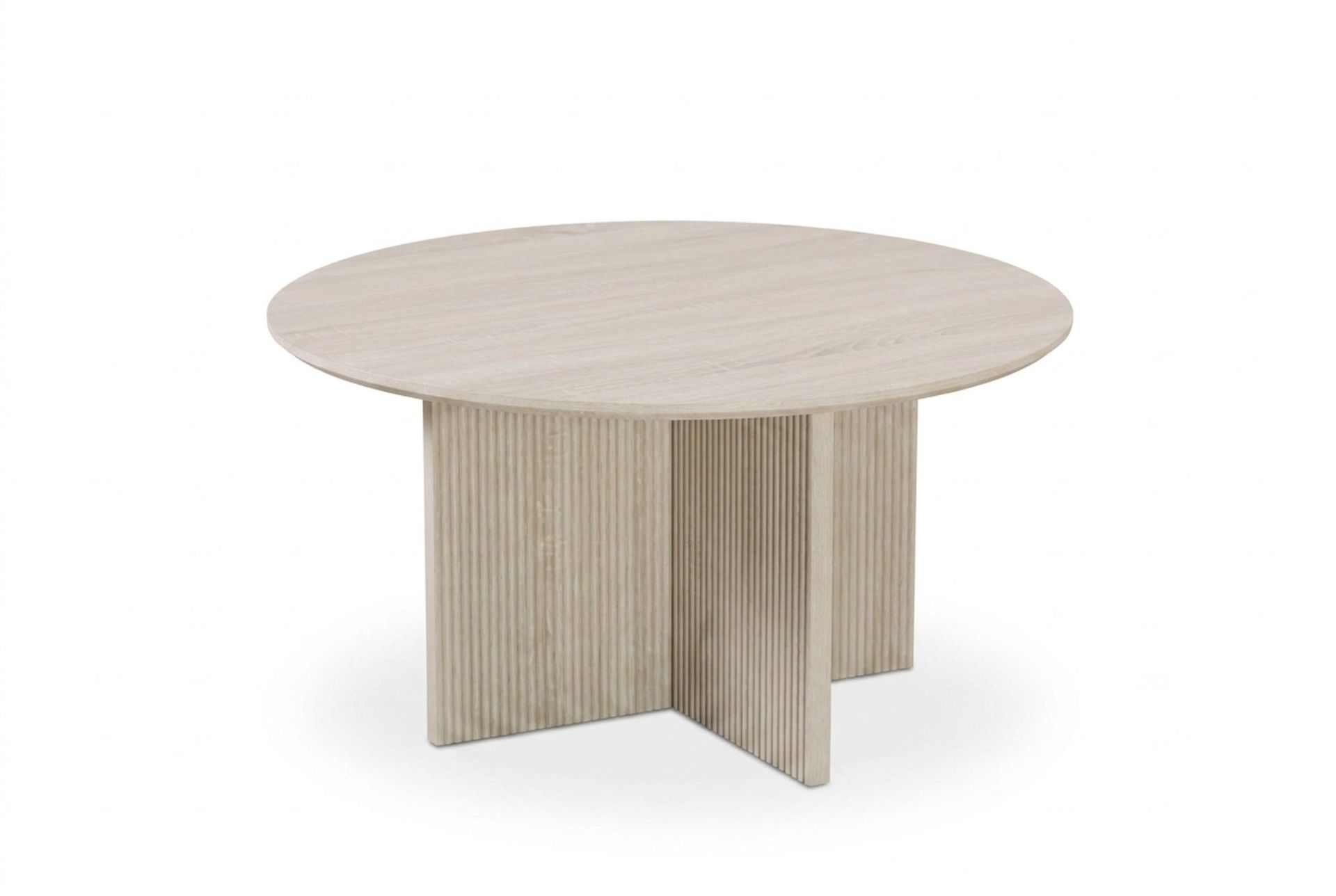 Edda Soffbord Rund 85 cm - Vitlaserad