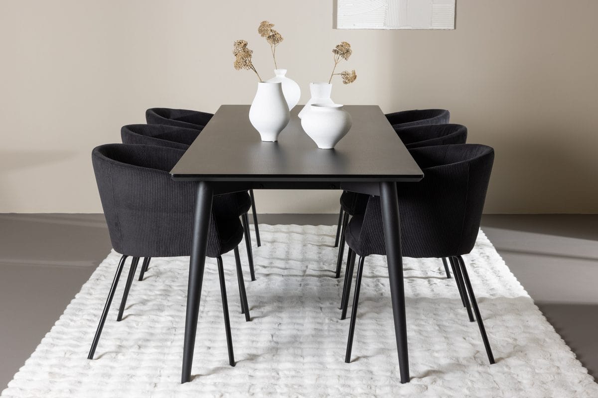 Ellis Matbord 230x85 cm med 6 Berit Karmstol -