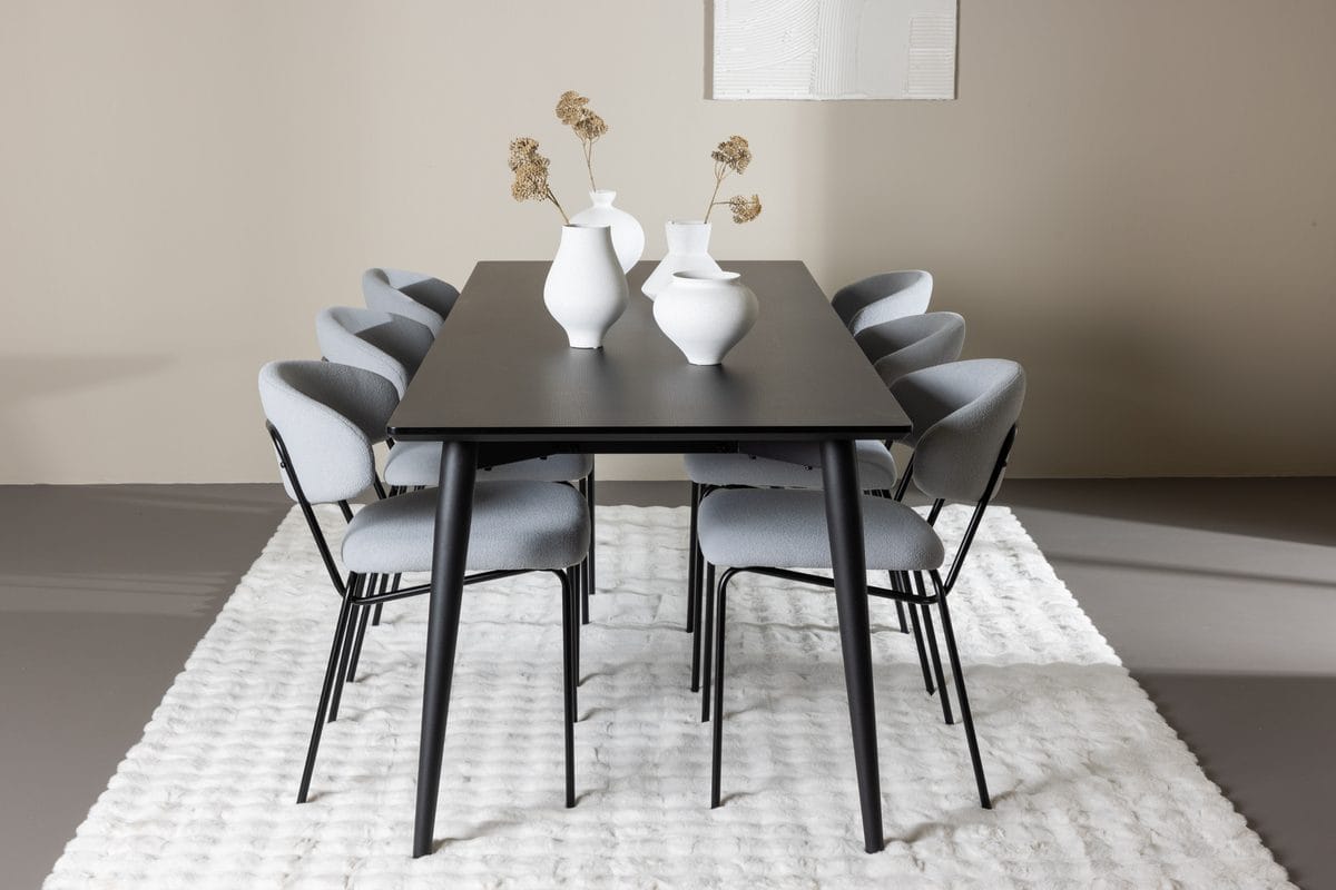 Ellis Matbord 230x85 cm med 6 Chico Matstol -